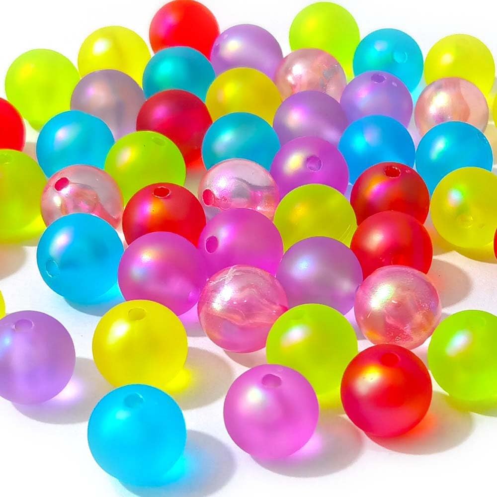 Mezcla de lotes brillantes de silicona con cuentas de bricolaje con cuentas para el cabello, pulseras de collar, adorno artesanal (colores