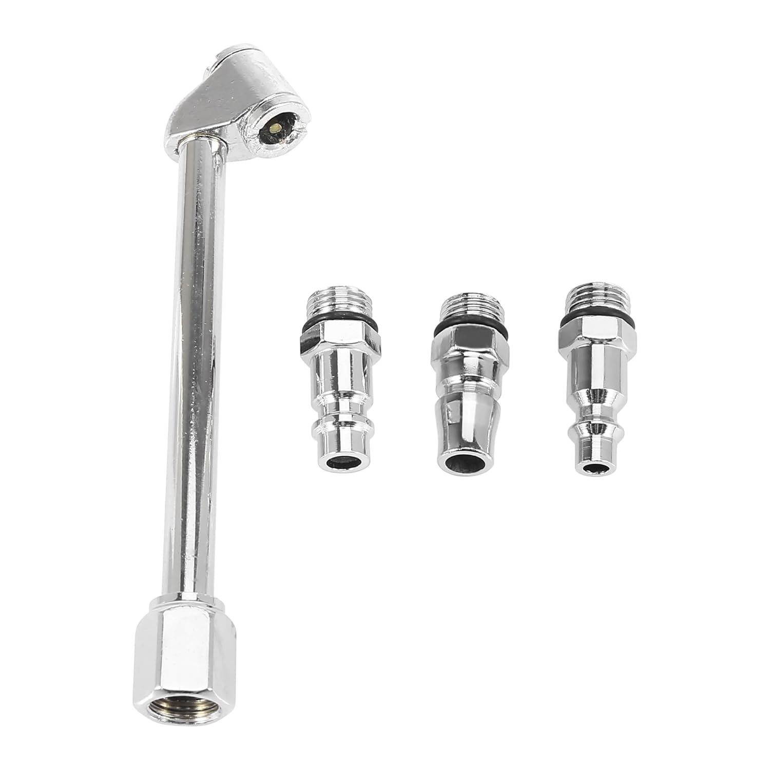 X AUTOHAUX 3 a 300PSI portátil digital medidor de presión de neumáticos inflado clip rápido deflación con palanca 3 tipos de boquillas de entrada de