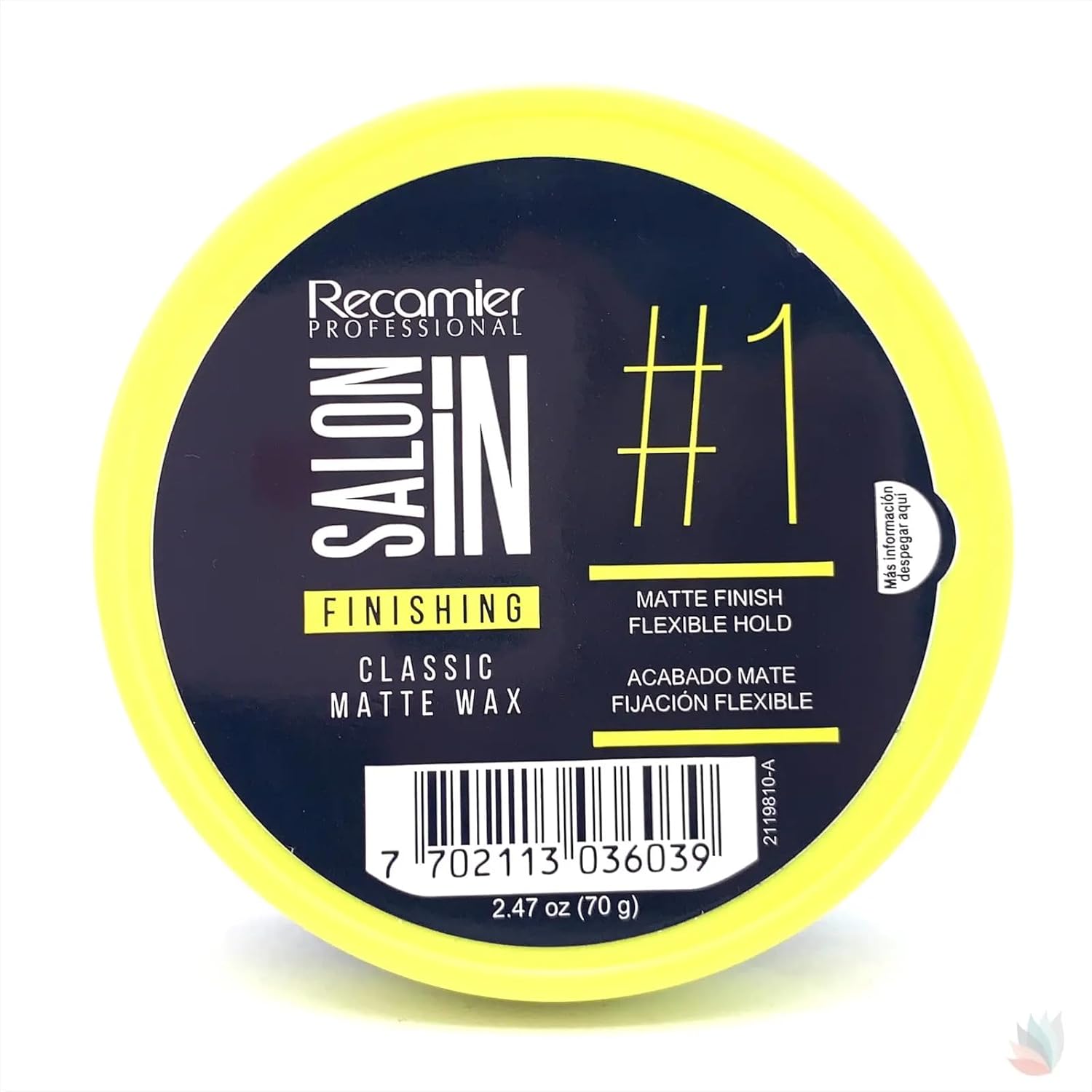 SalonIn Recamier Cera Mate Acabado y Peinado  Sedán en Cera Mate Para El Cabello Profesional 2.5 Onzas – 2.65 oz