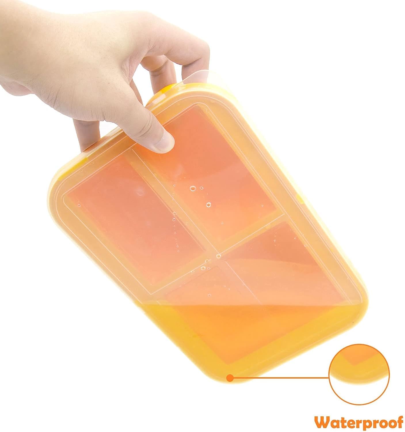 Bandejas de silicona para congelador con tapa, bandejas extra grandes para cubitos de hielo para inmersión en frío o enfriadores, molde de bloque de