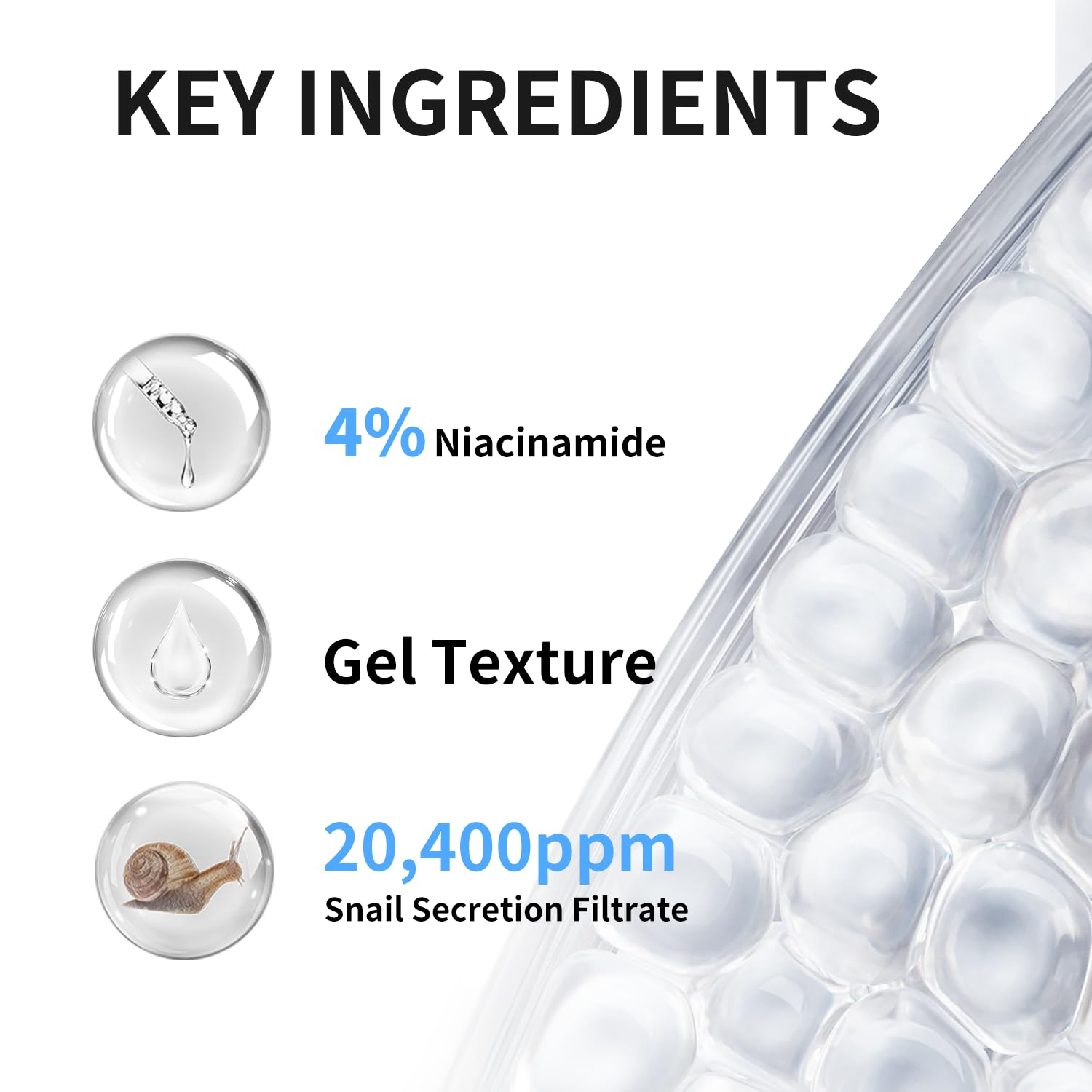 Hicream Advanced Snail Hydrogel Eye Patch 60 parches, máscara de suero de gel, tratamiento debajo de los ojos, forro fino, ojos hinchados,