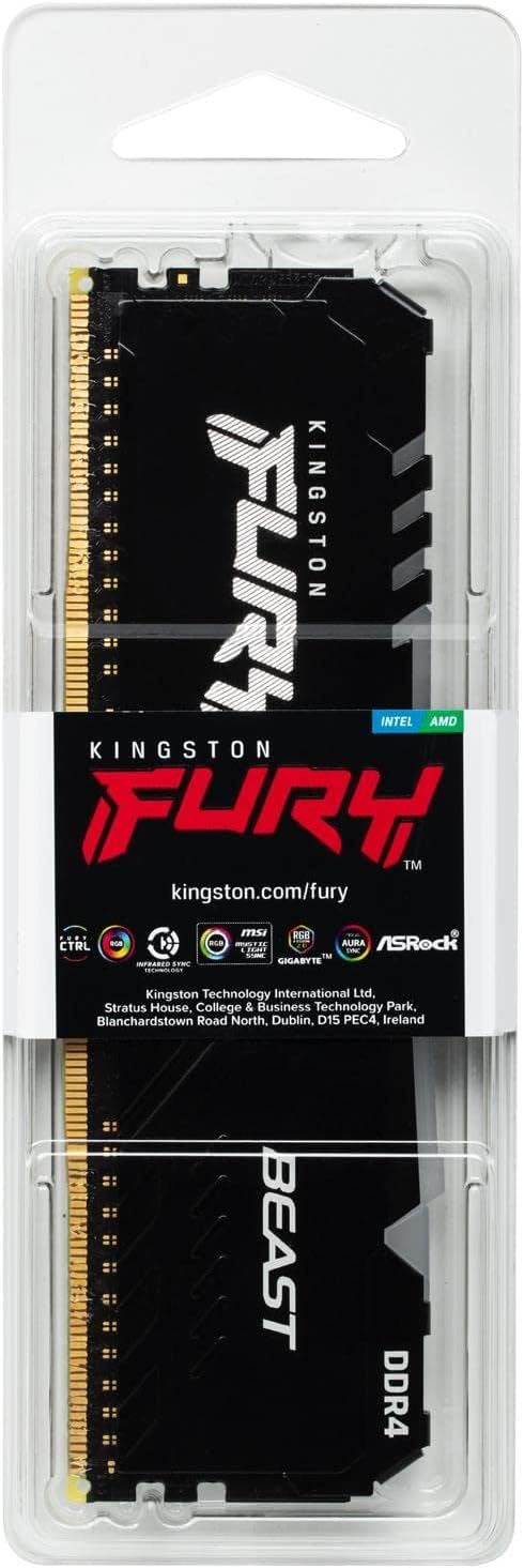 Kingston Fury Beast KF432C16BBA8 – Memoria de escritorio RGB 8 GB 3200 MHz DDR4 CL16