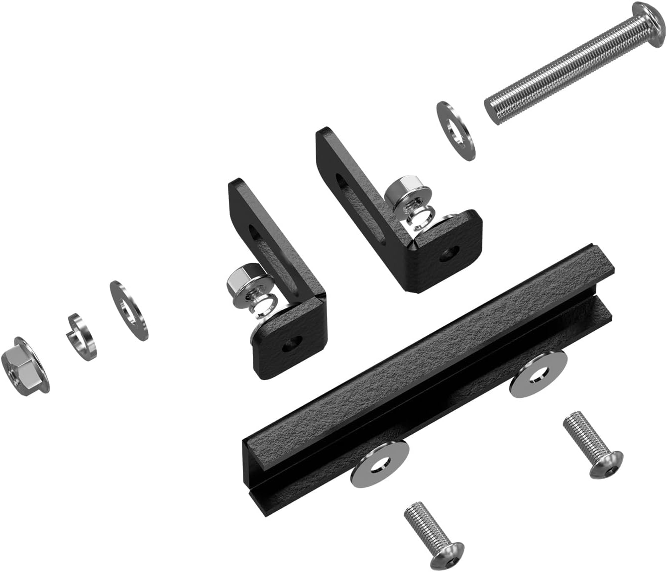 SUORTO – Marco universal para matrícula frontal con luz LED para el anillo en D de parachoques compatible con Jeep, Ford, Dodge, Chevy, GMC, Nissan,