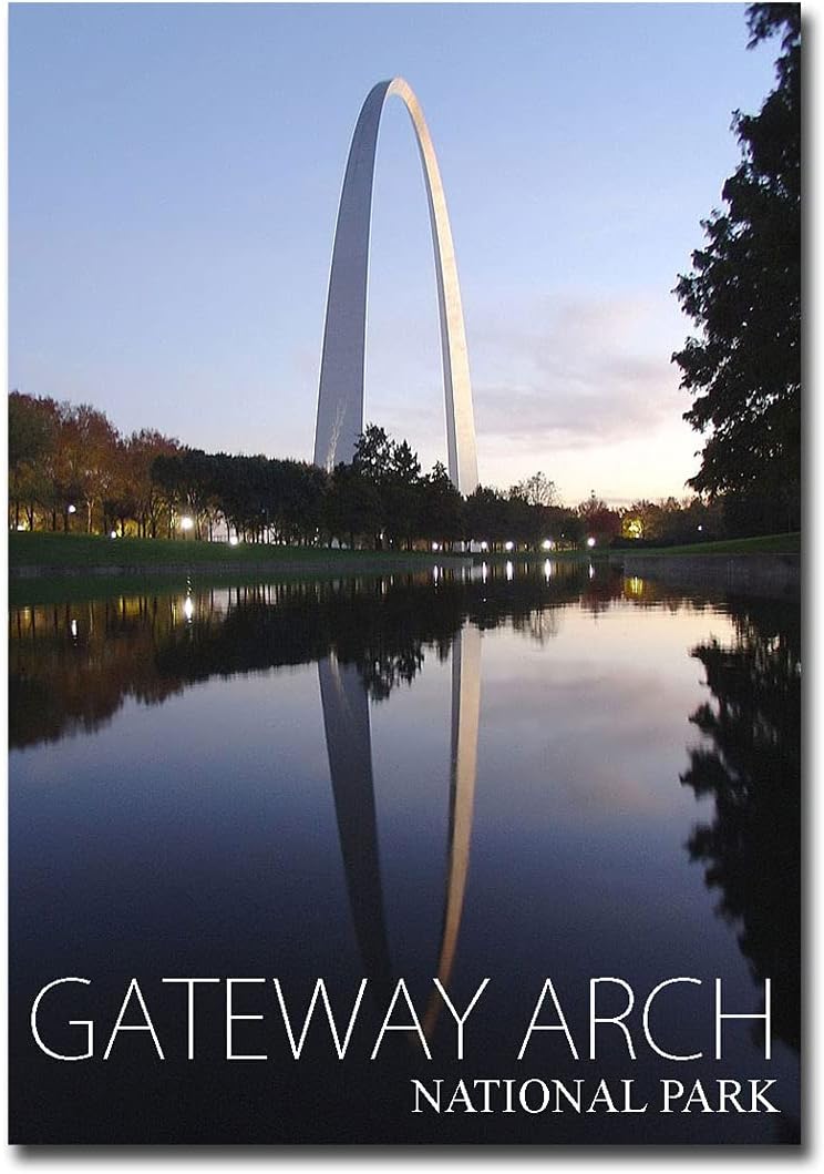 Imán para nevera de viaje Gateway Arch National Park St. Louis, Missouri, tamaño 2.5″ x 3.5″