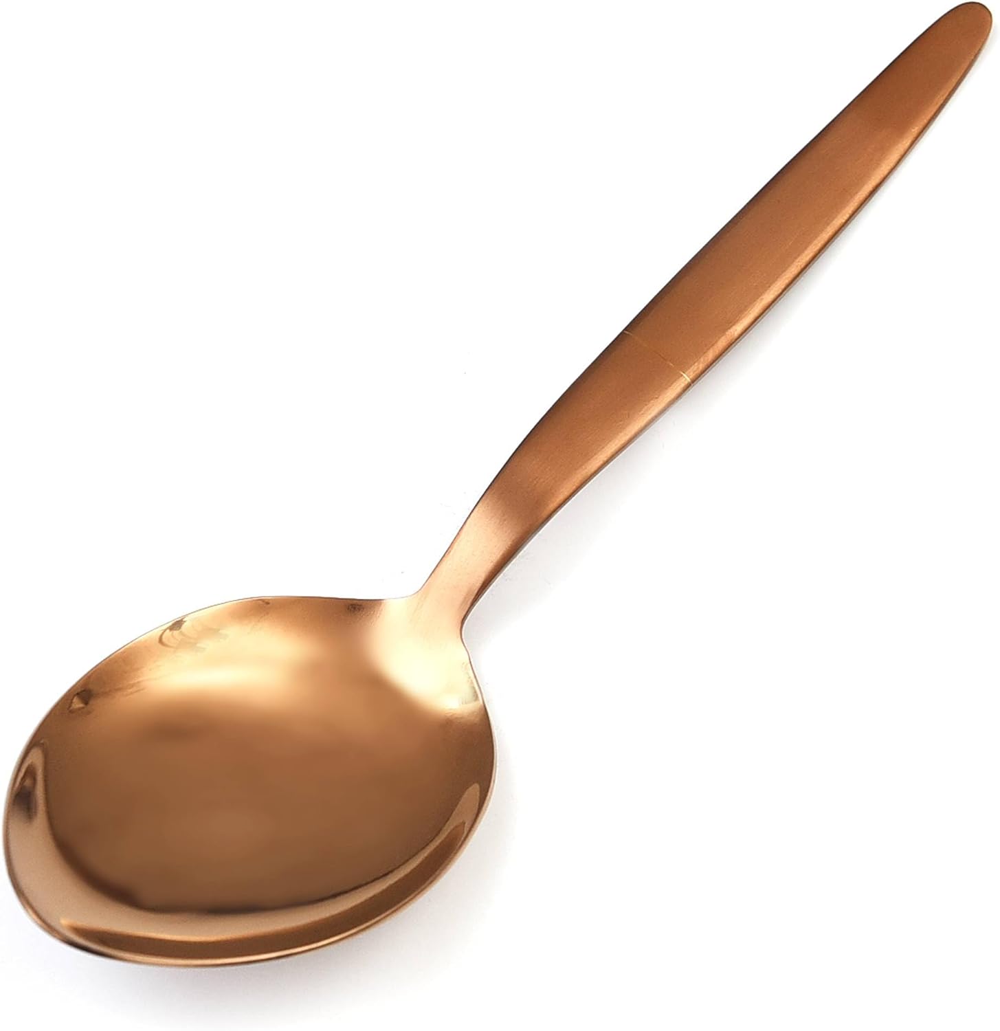 Kunz Spoons Cucharas de cocina de acero inoxidable 1810 de titanio brillante oro rosa cuchara para untar  Cucharas de 9 pulgadas  Cucharas diarias