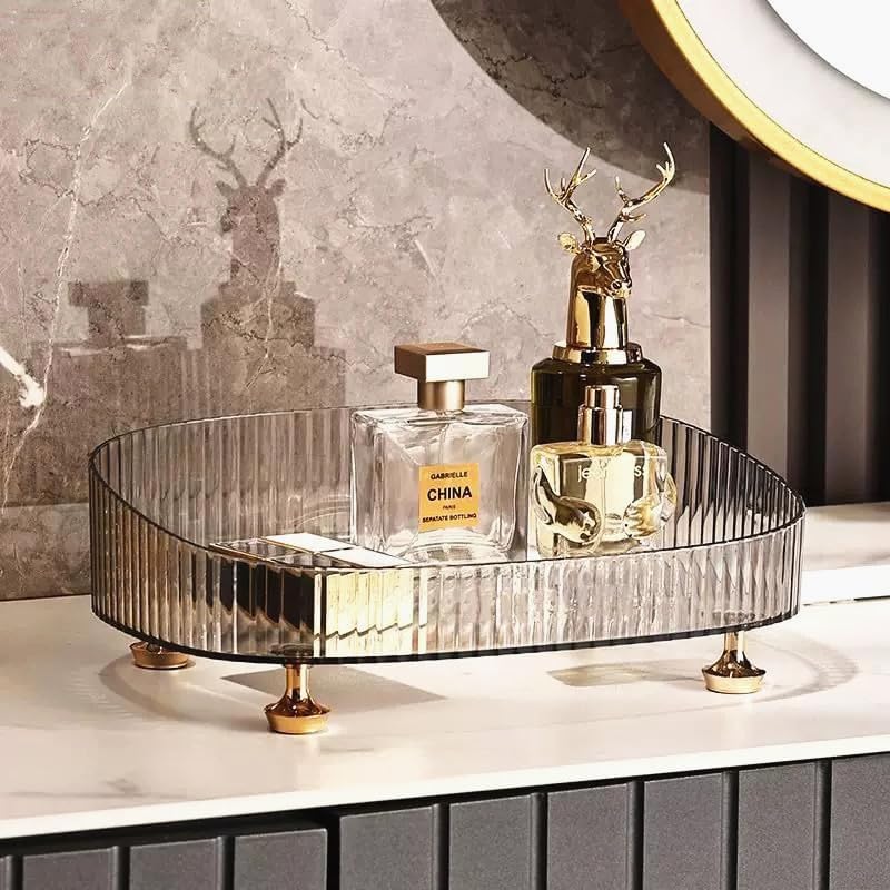 Organizador de perfume de maquillaje, bandeja de perfume, bandeja de tocador, bandeja cosmética para el cuidado de la piel, bandeja organizadora de