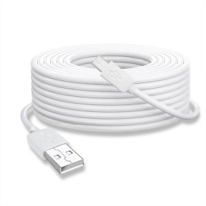 Cable de extensión de alimentación de 32 pies (32.8 ft), compatible con Wyze CamWyze Cam Pan, cámara Yi, NestCam interior, cámara Blink XT, cámara Cable de extensión de alimentación de 32 pies (32.8 ft), compatible con Wyze CamWyze Cam Pan, cámara Yi, NestCam interior, cámara Blink XT, cámara