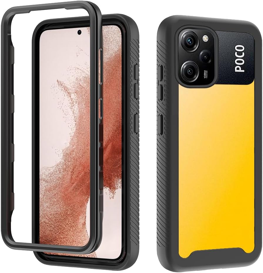 Wousunly Funda compatible con Poco X5 Pro de protección completa de 360 grados, transparente, funda para teléfono Xiaomi Poco X5 Pro, funda de