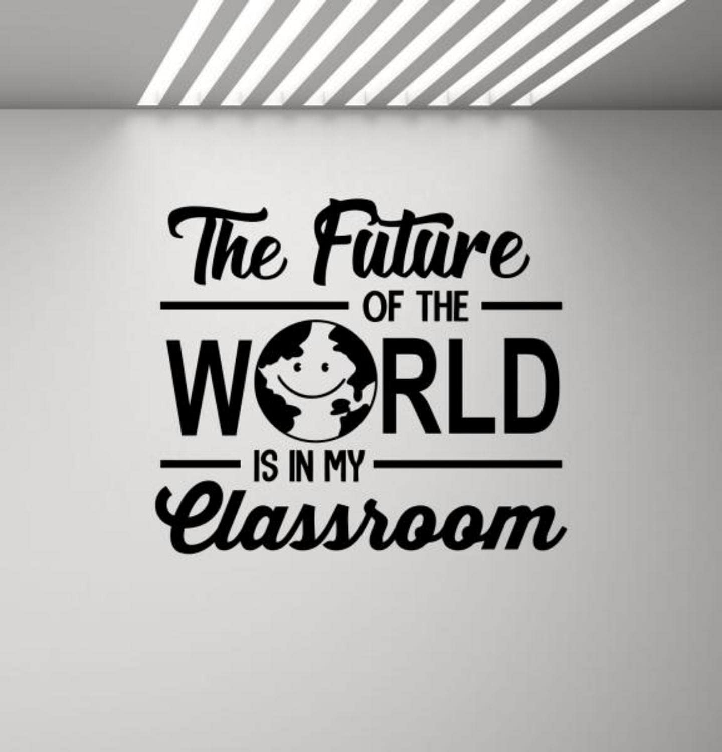 The Future of The World is in My Classroom Wall Decal Science Vinyl Sticker Stem Poster Steam Science Wall Decor Study Wall Art School Wall Decor