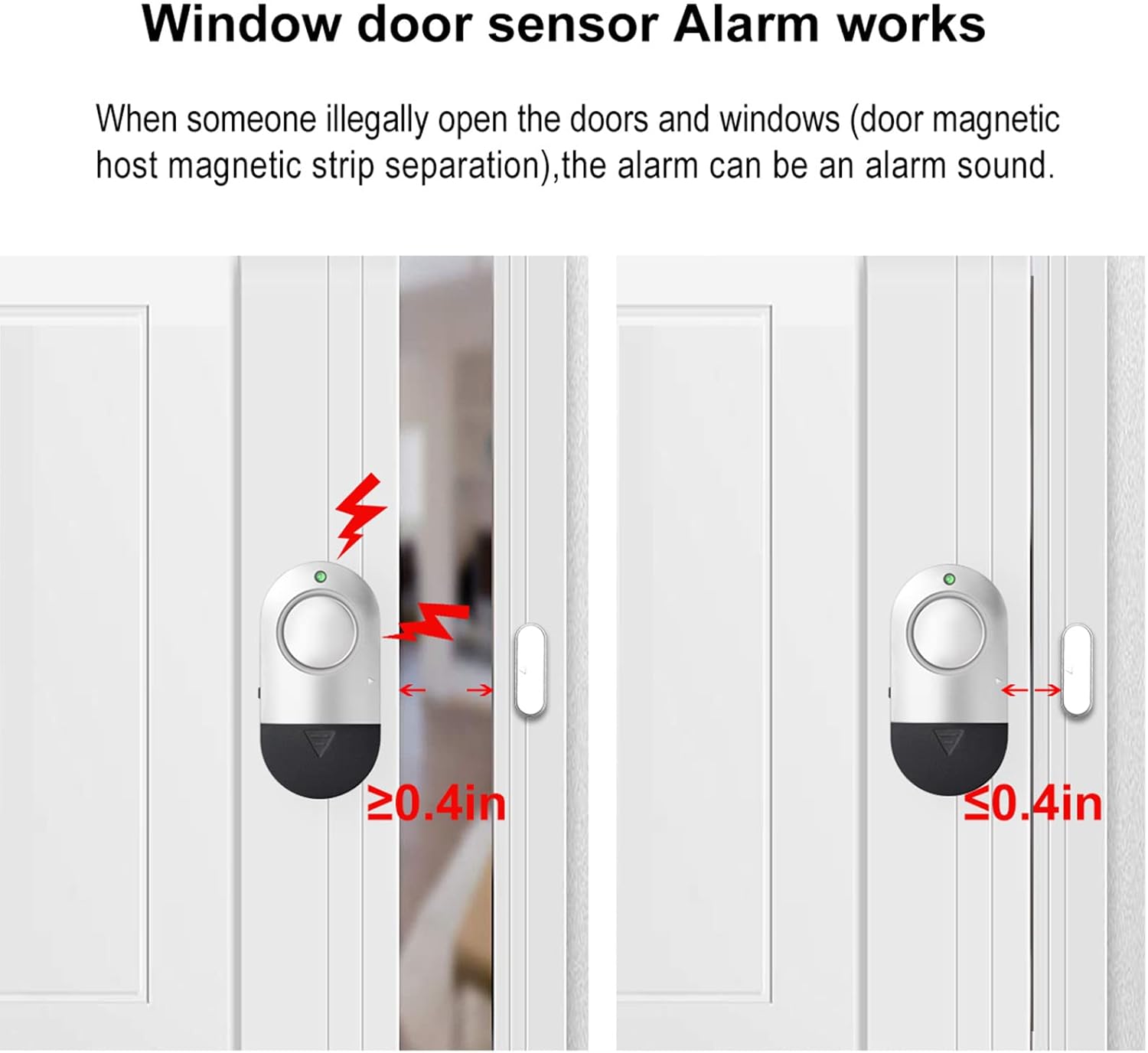 Alarmas de puerta y ventana, alarmas Toeeson de 120 dB para puerta de piscina para seguridad de niños, alarmas de ventana para el hogar