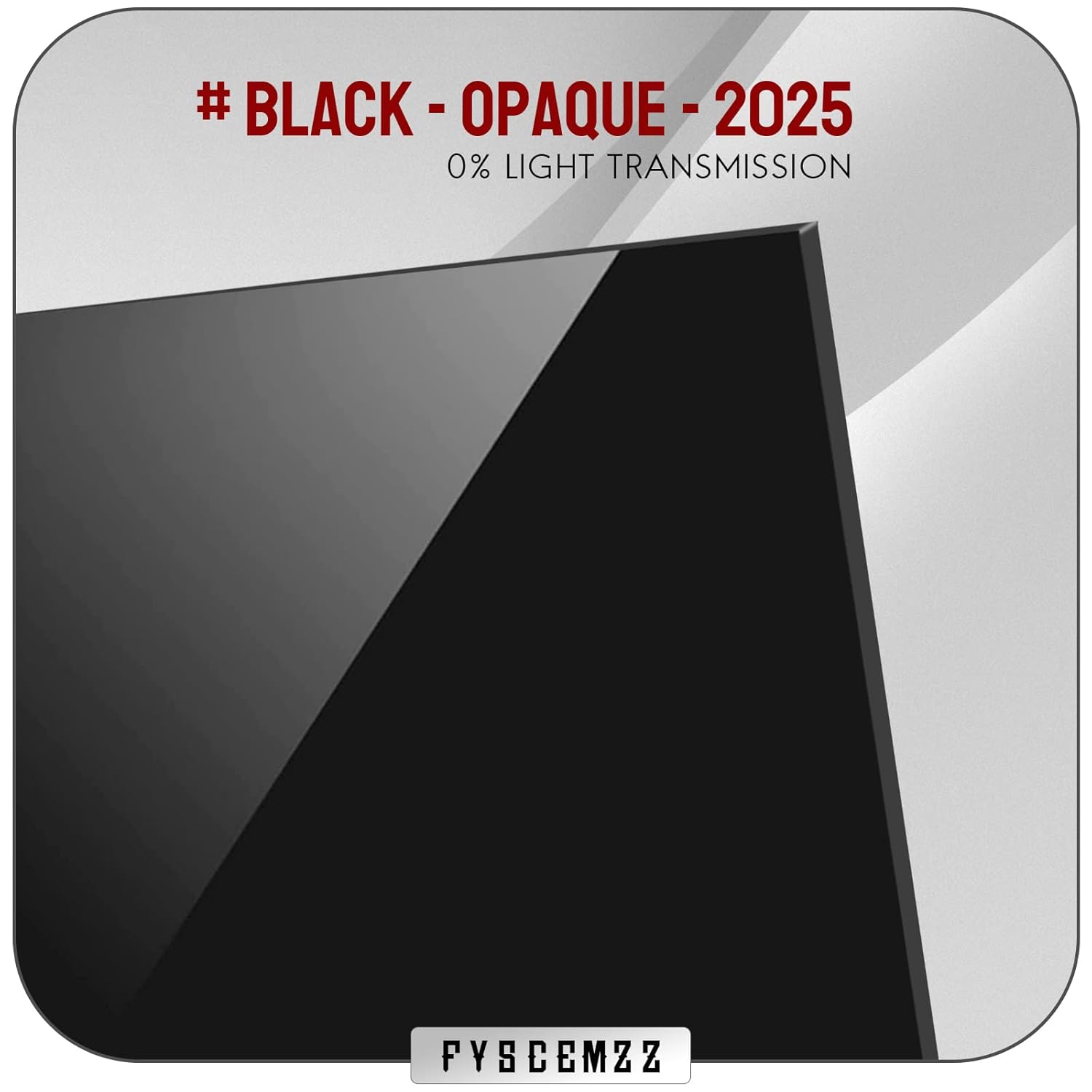 FYSCEMZZ 18″ x 12″ x 12″ – Hoja acrílica de plexiglás negro – 2 unidades