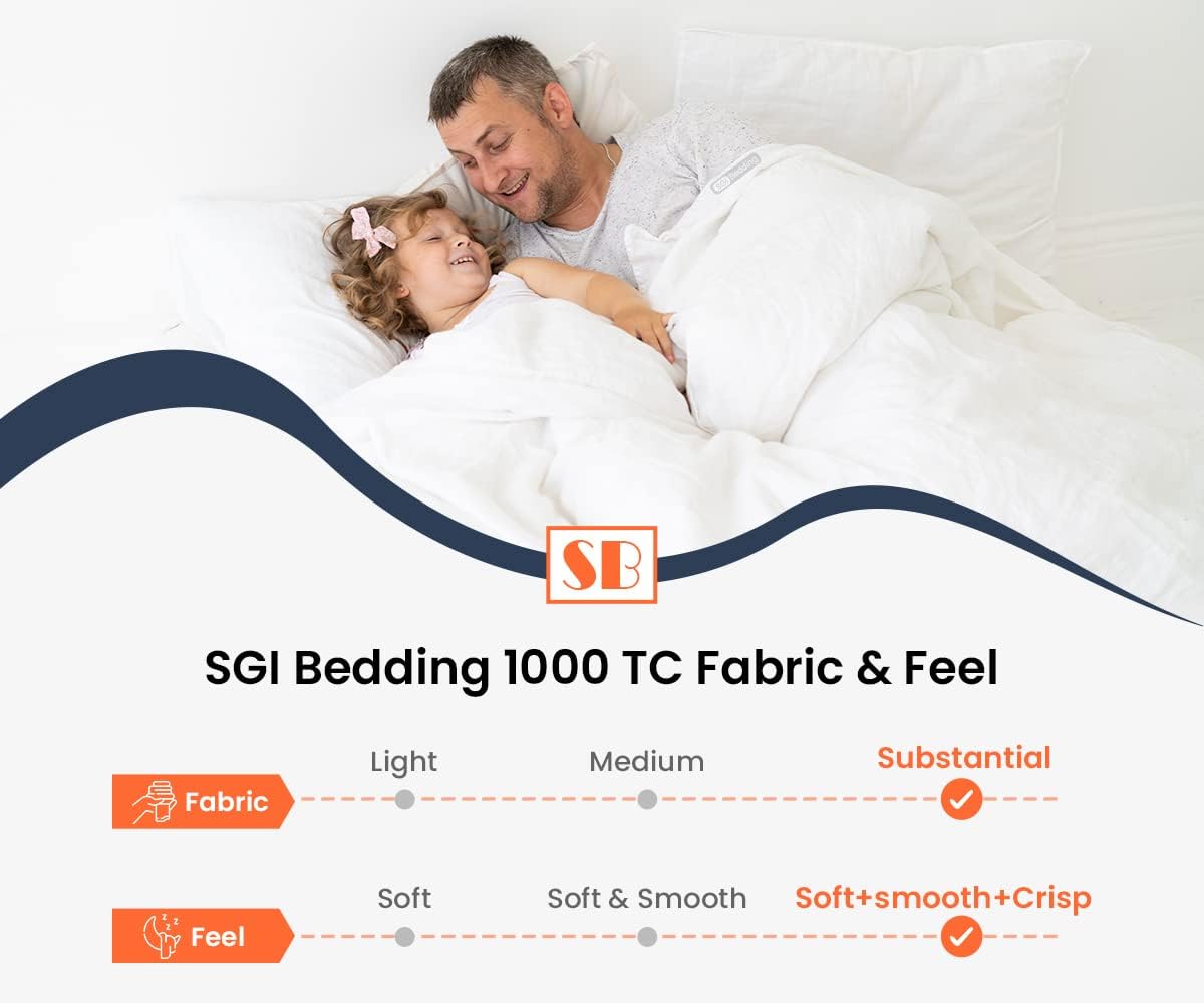 SGI bedding Lujoso juego de funda de edredón de 1000 hilos, color borgoña, funda de edredón suave y esponjosa para invierno, ropa de cama de algodón