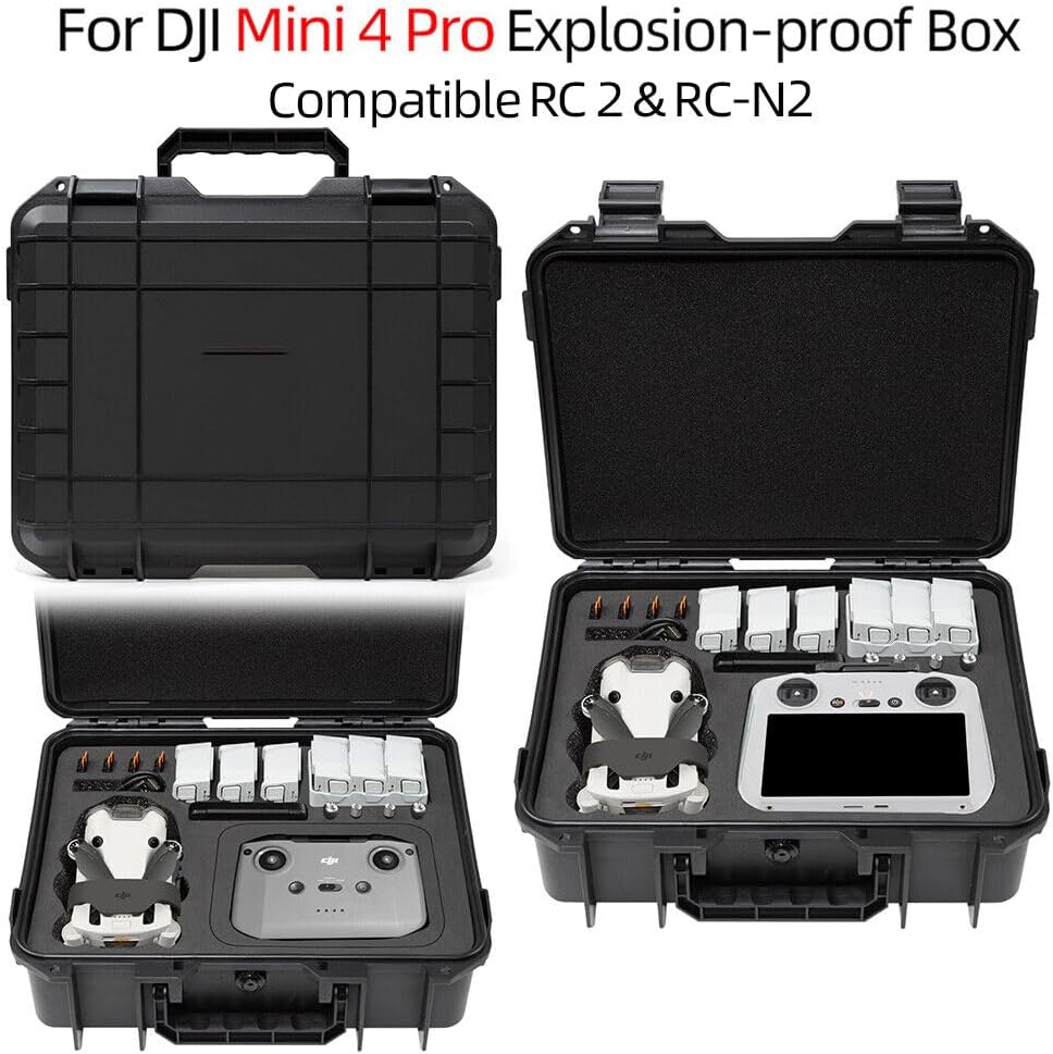 XBERSTAR Funda rígida para DJI Mini 4 Pro, bolsa de transporte de almacenamiento de viaje al aire libre para Mini 4 Pro Drone (para DJI Mini 4 Pro)