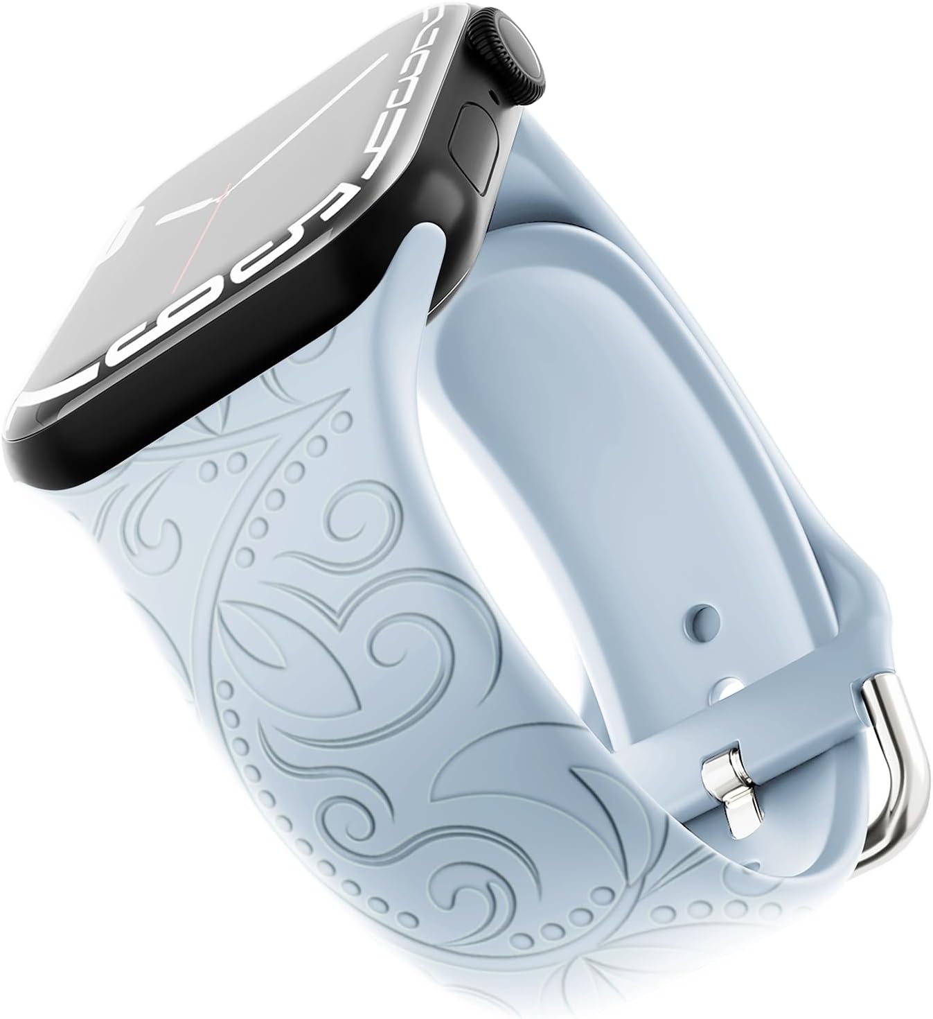 Correa grabada de Halloween compatible con Apple Watch Band de 1.496 in 1.575 in 1.614 in 1.654 in 1.732 in 1.772 in 1.929 in para mujeres y
