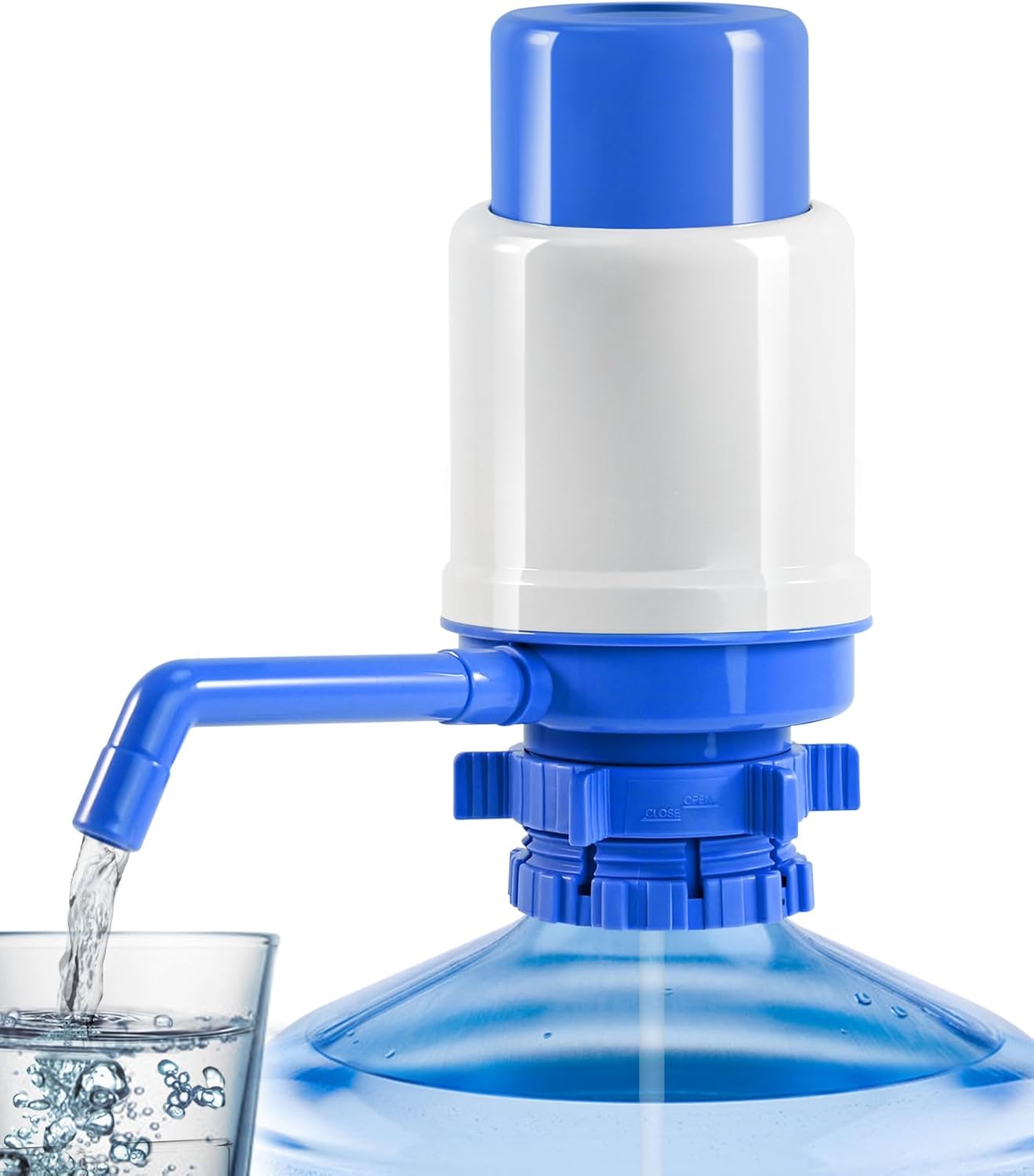 Dispensador de agua manual para botella de 5 galones, dispensador de agua de 5 galones, ajuste universal para jarras de corona de 2 a 5 galones, 3
