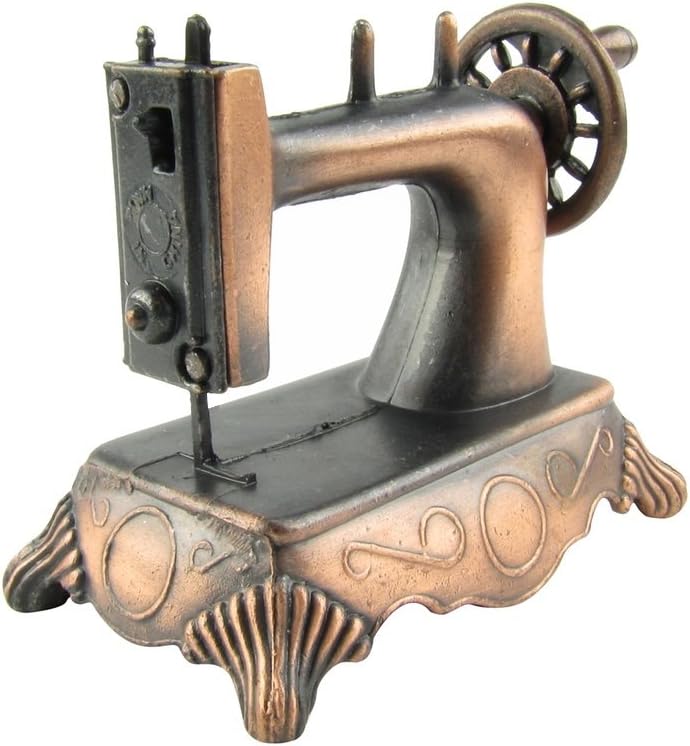 Treasure Gurus – Máquina de coser a mano a escala 16, sacapuntas de metal en miniatura para casa de muñecas