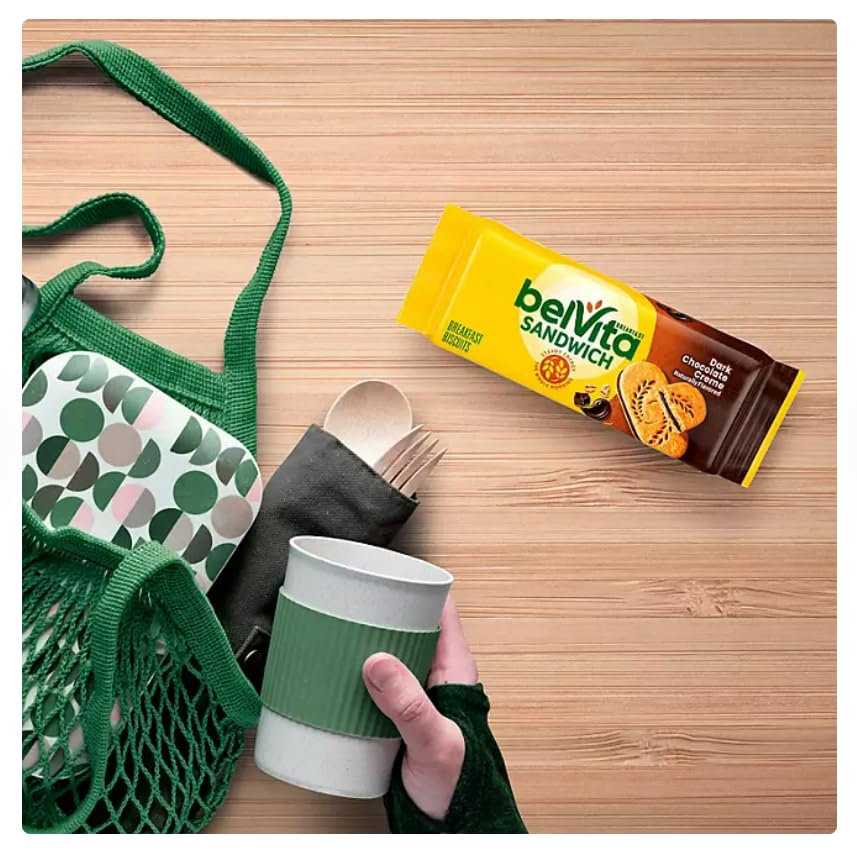 BelVita – Galletas de desayuno con crema de chocolate oscuro (25 unidades)