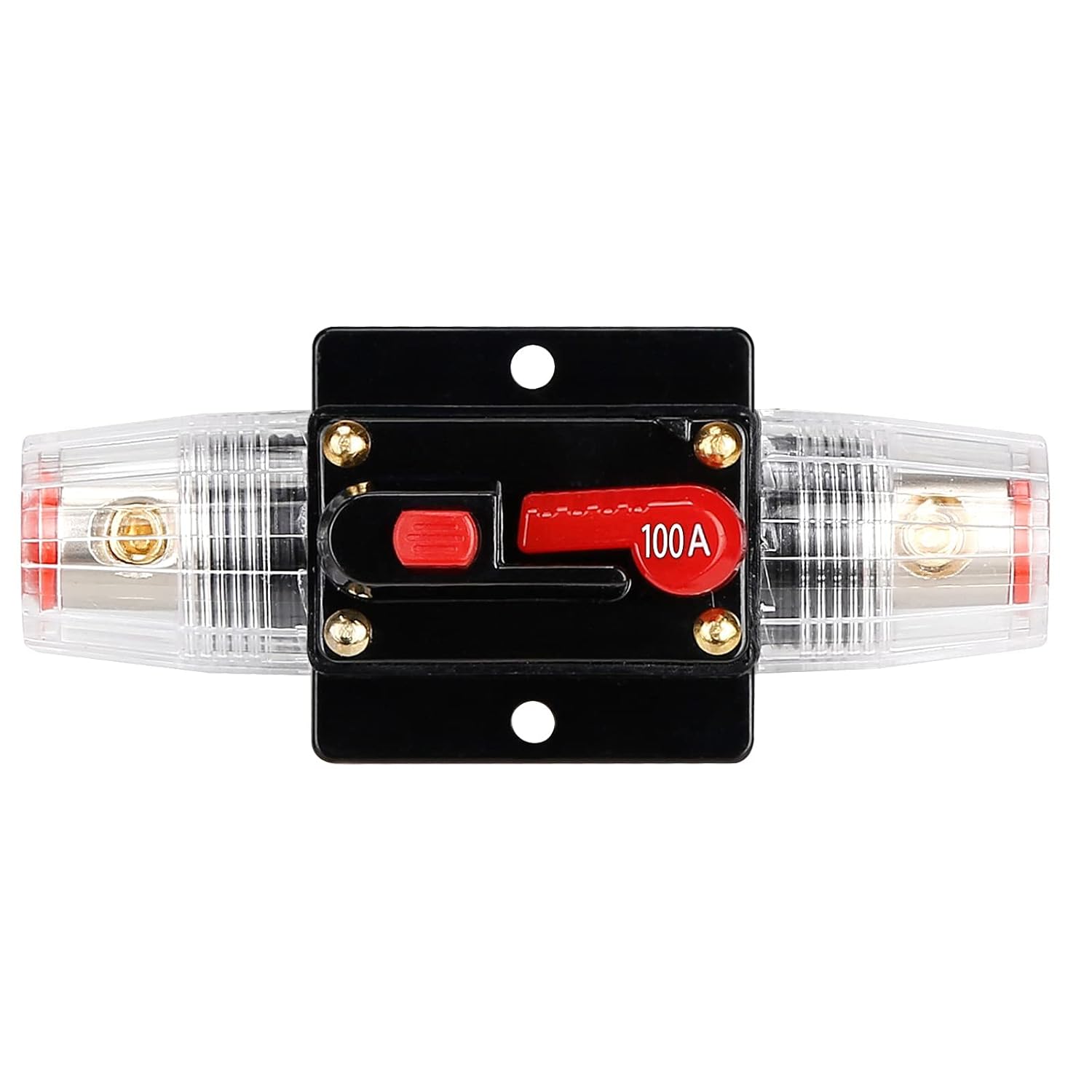 Disyuntor de audio de 100 amperios, portafusibles de 12 V-24 V CC, interruptor de interruptor de 20 a 300 A, disyuntor en línea con botón de