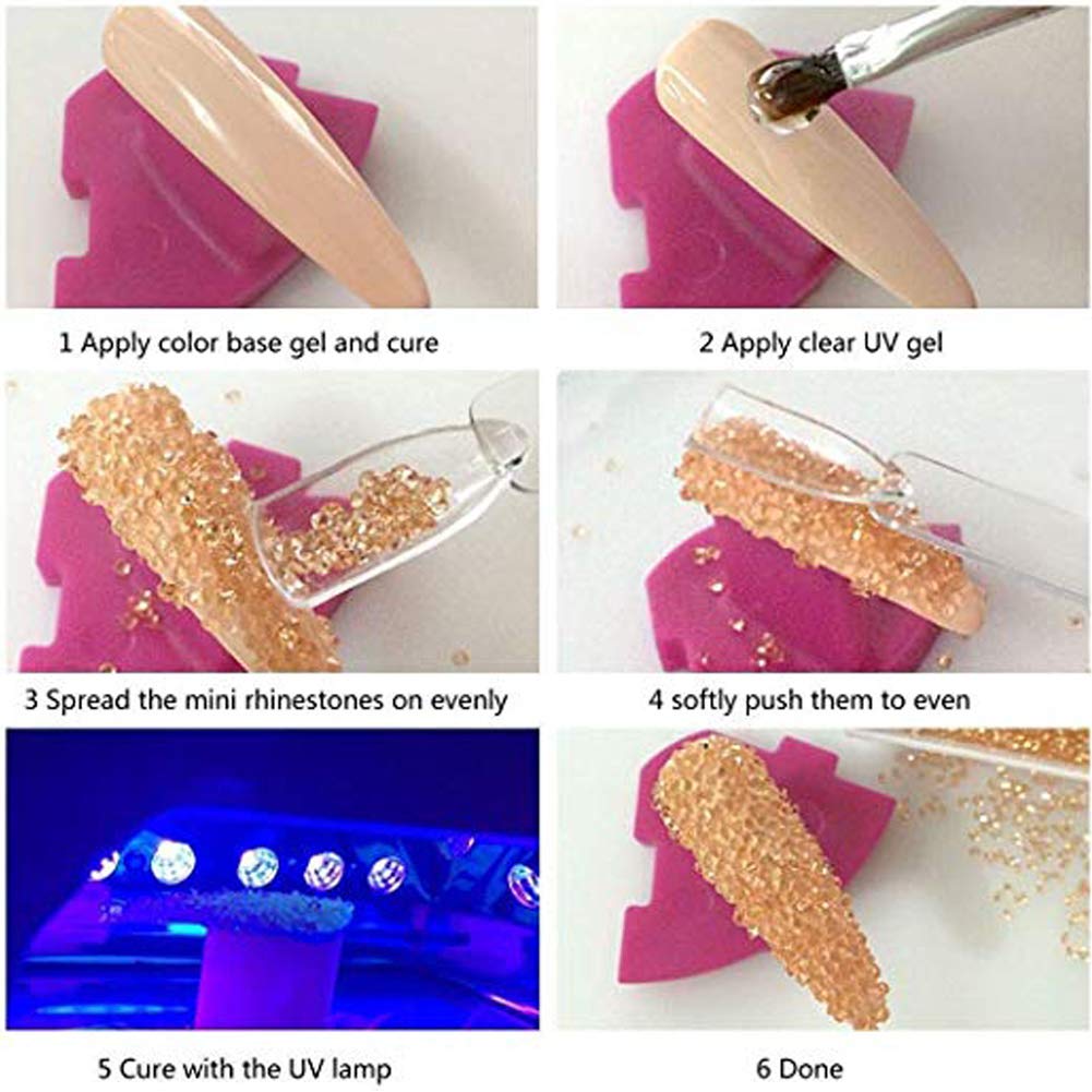 Paquete de 4 cuentas de caviar de uñas, micro cuentas de metal para uñas, decoración de uñas 3D, bola de acero para uñas, plata dorada, gema negra,