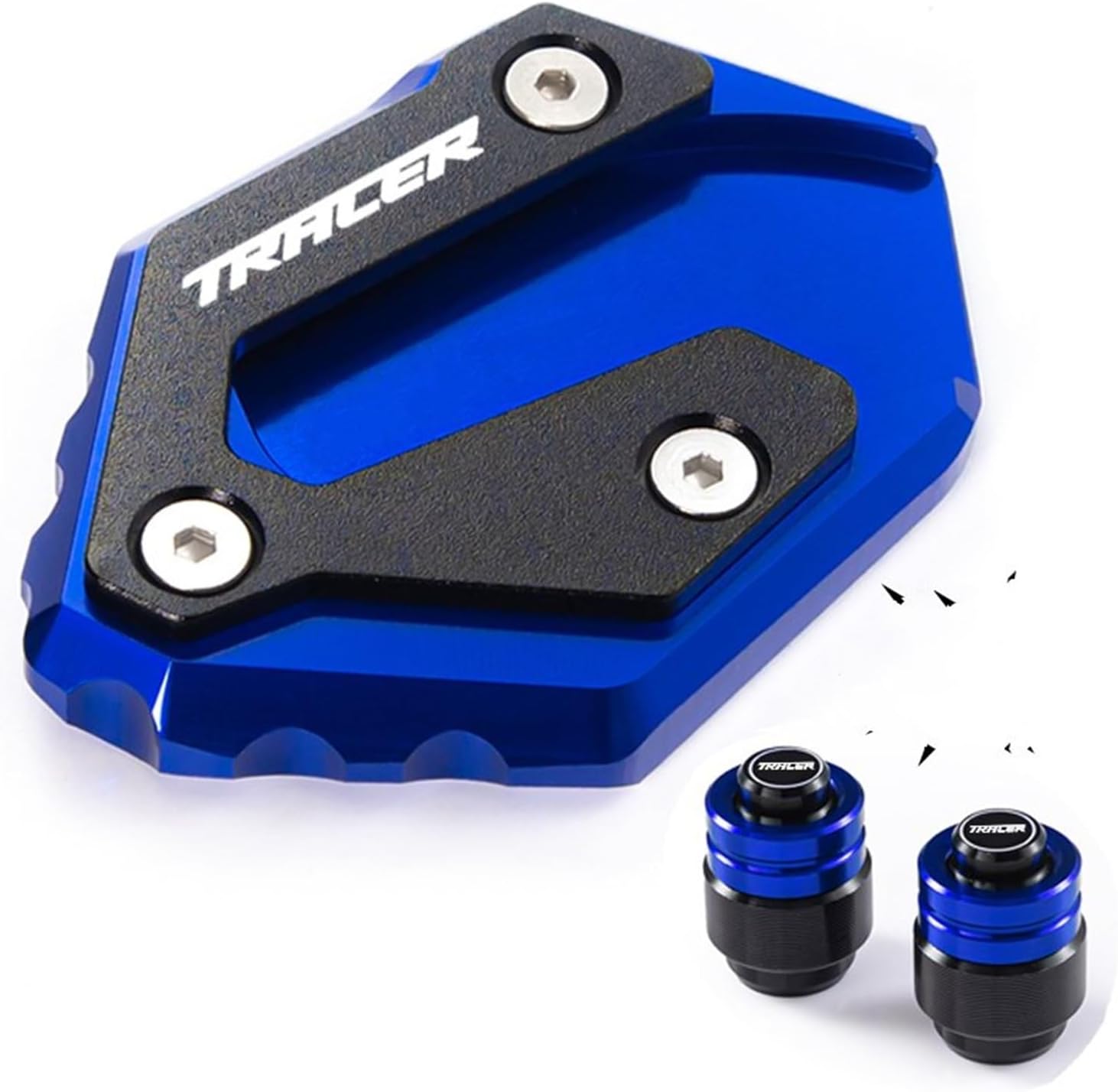 Para Yamaha para Tracer 900 gt 700 gt Tracer 9gt 7gt MT-09 SP MT07 CNC Soporte lateral Ampliar extensión y válvula de neumático Tapa de aire Placa