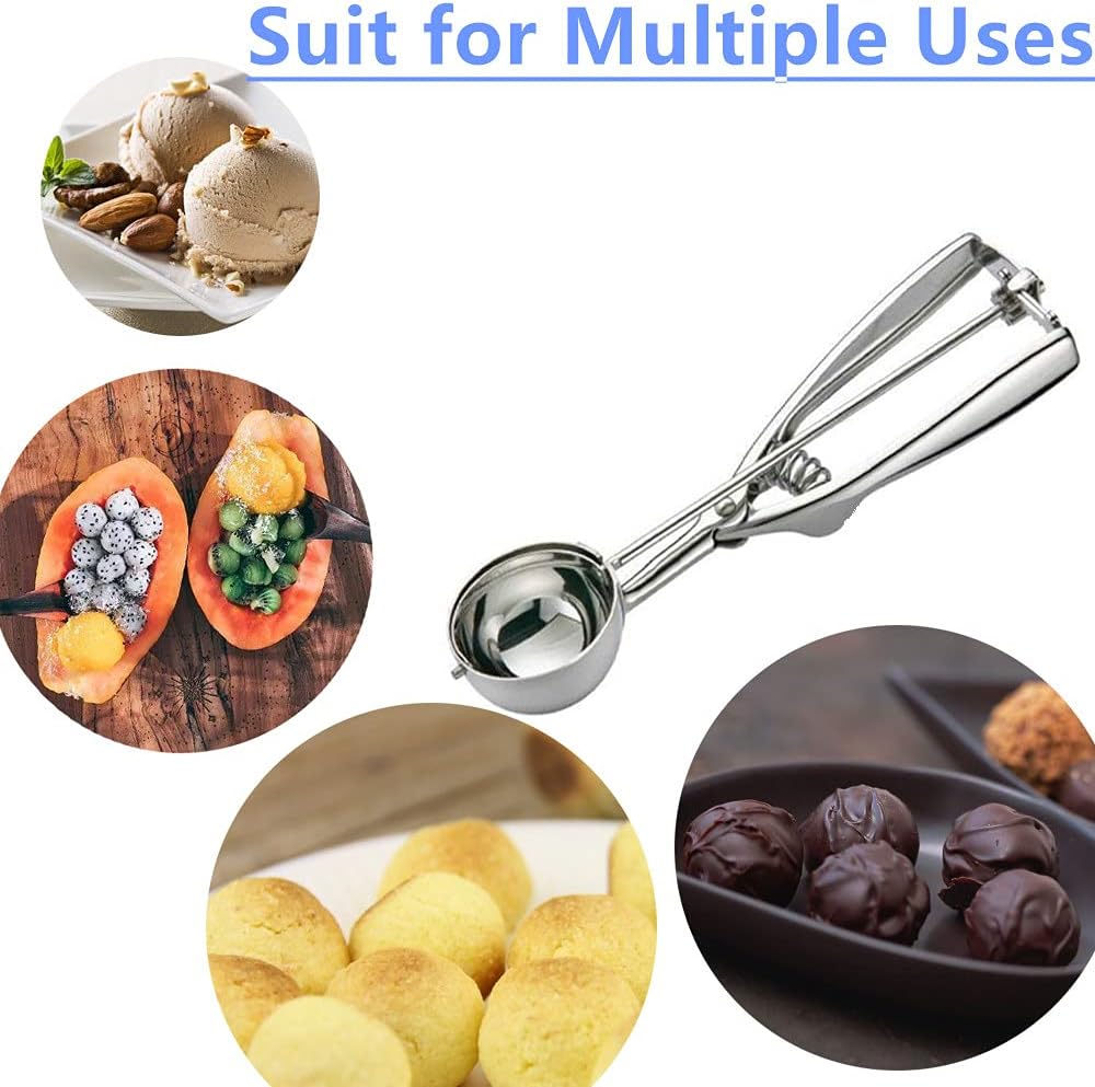 2 cucharadas cucharadas de galleta, 40 #1.7 pulgadas Cucharadas de galletas medianas con palanca, con resorte cargado con liberación de gatillo para