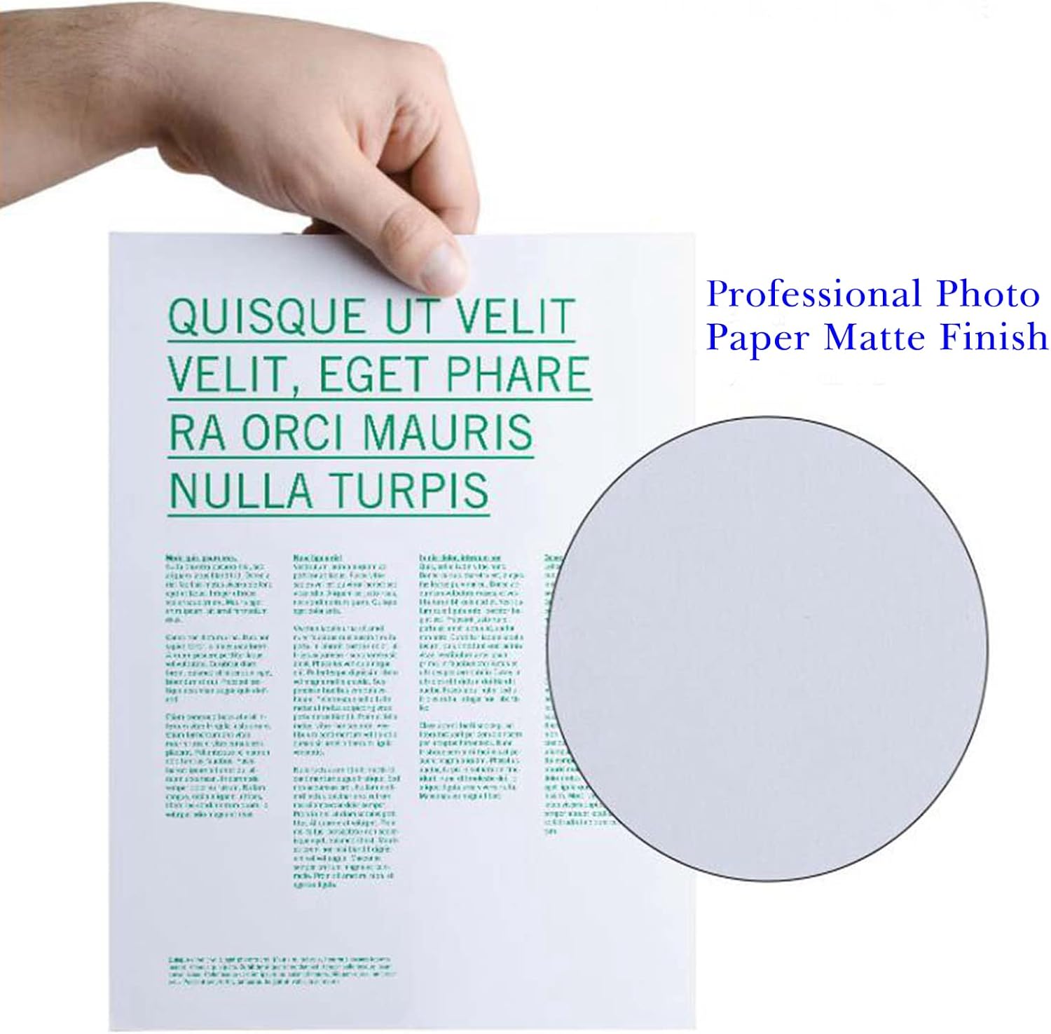 Uinkit 120 hojas de papel de presentación mate 8.5×11 inyección de tinta 48lb 180gsm foto imprimible de un solo lado para todas las impresoras de