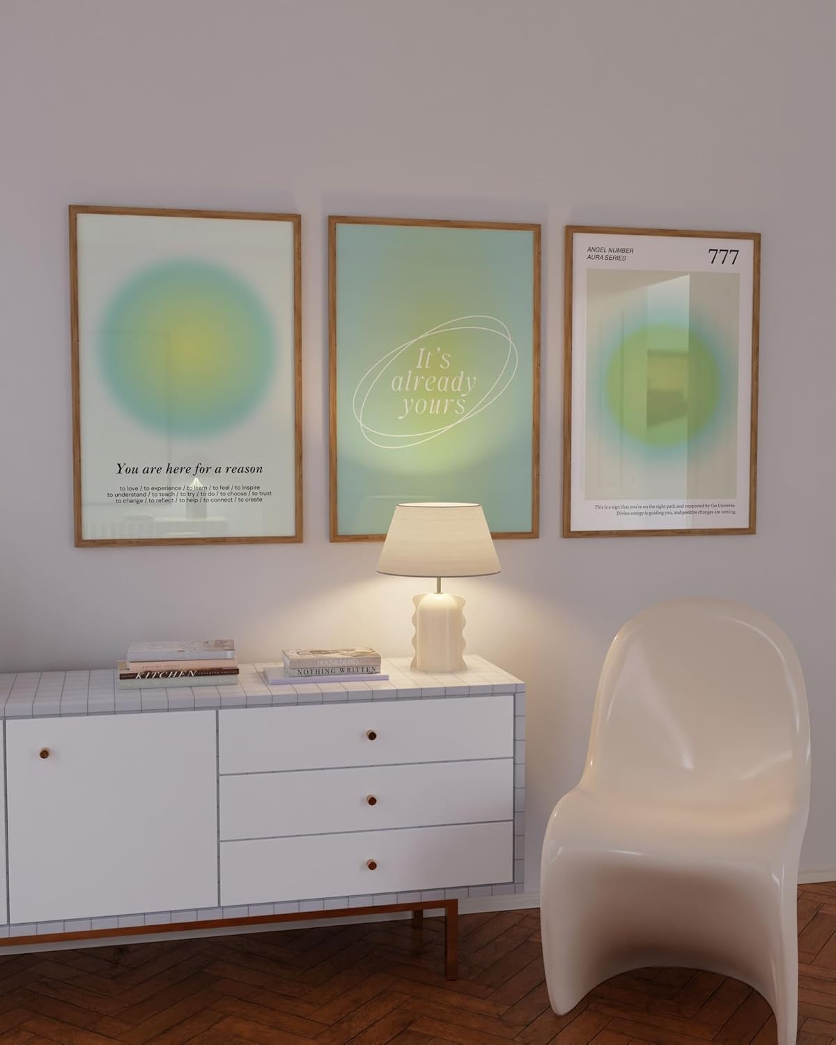 iHery Juego de 3 pósteres sin marco de números de ángel de aura 777, arte de pared de 16 x 20 pulgadas, decoración estética de Tiktok, afirmación