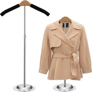 Soporte de exhibición ajustable para camiseta, estante de ropa de metal negro, 16-27.9 pulgadas Soporte de exhibición ajustable para camiseta, estante de ropa de metal negro, 16-27.9 pulgadas