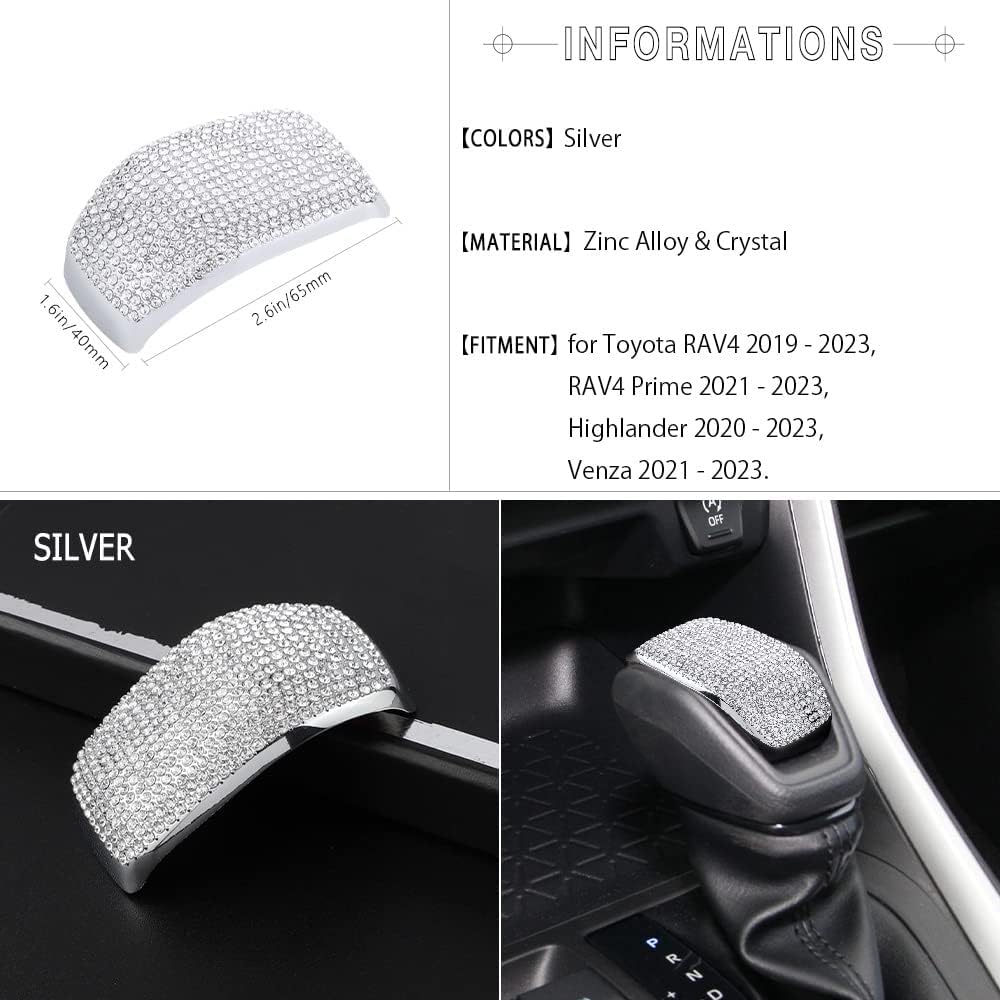 1797 Para Toyota RAV4 Accesorios Highlander Venza Bling Gear Pomo Cubierta De Palanca De Cambios Tapa De La Palanca De Cambios De Coche Interior