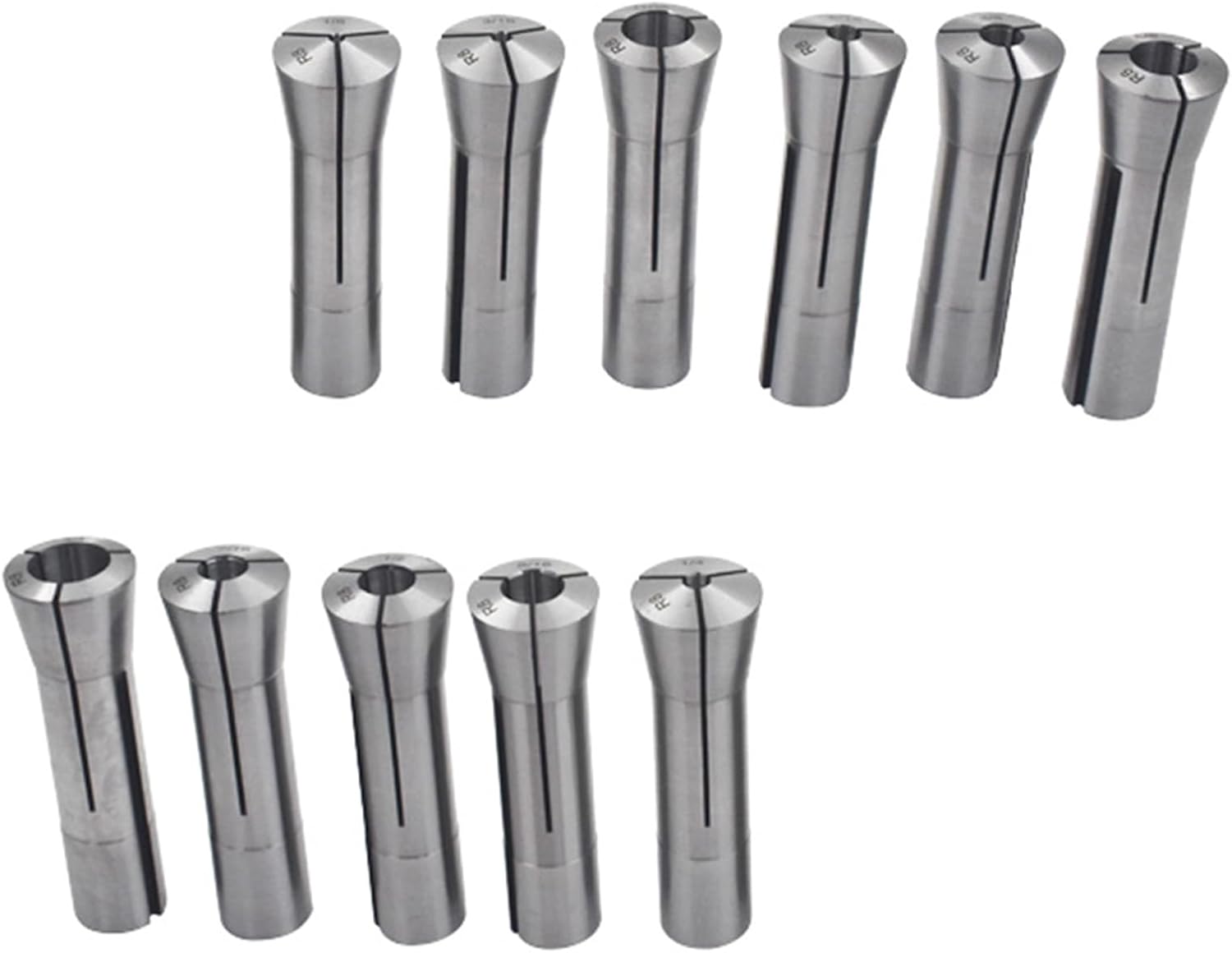 Findmall Juego de 11 pinzas de precisión R8 de 18 a 34 pulgadas, soporte para portabrocas de fresado, 716 pulgadas – 20 hilos de barra de tracción
