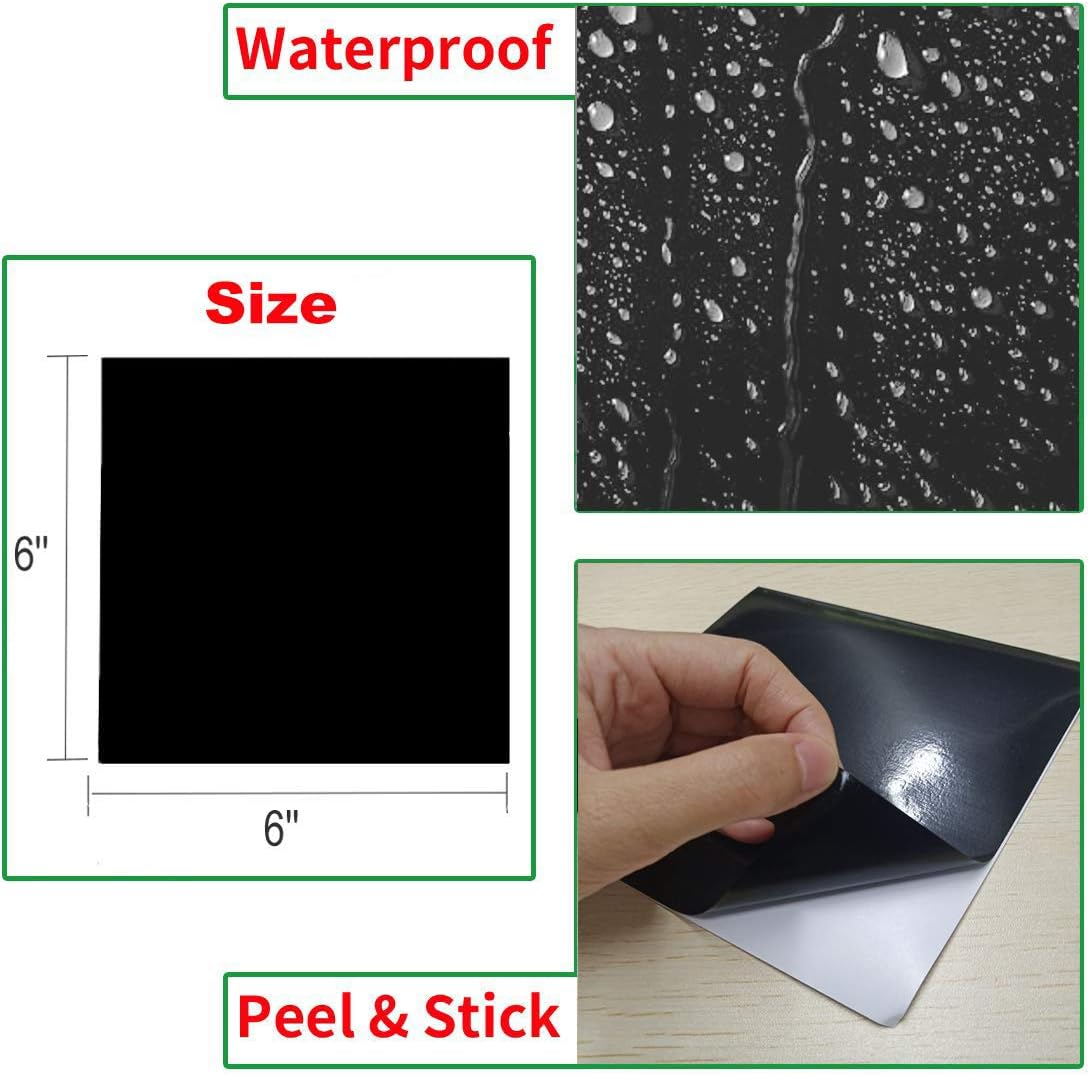 Adhesivos para azulejos, 50 unidades, autoadhesivas, de 6 x 6 pulgadas, impermeable, a prueba de aceite, extraíble para decoración del hogar de