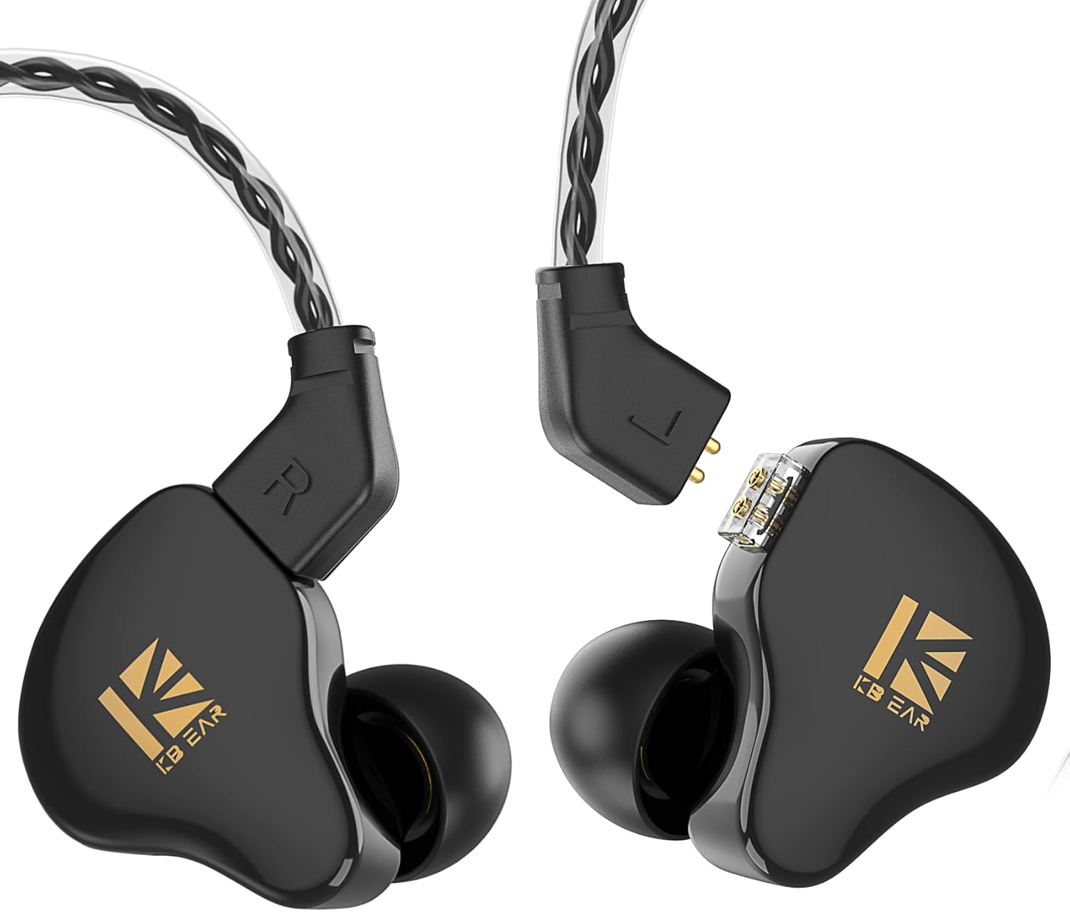 KBEAR KS1 – Auriculares intrauditivos estéreo con cable, auriculares intrauditivos dinámicos de doble circuito magnético, cable desmontable con