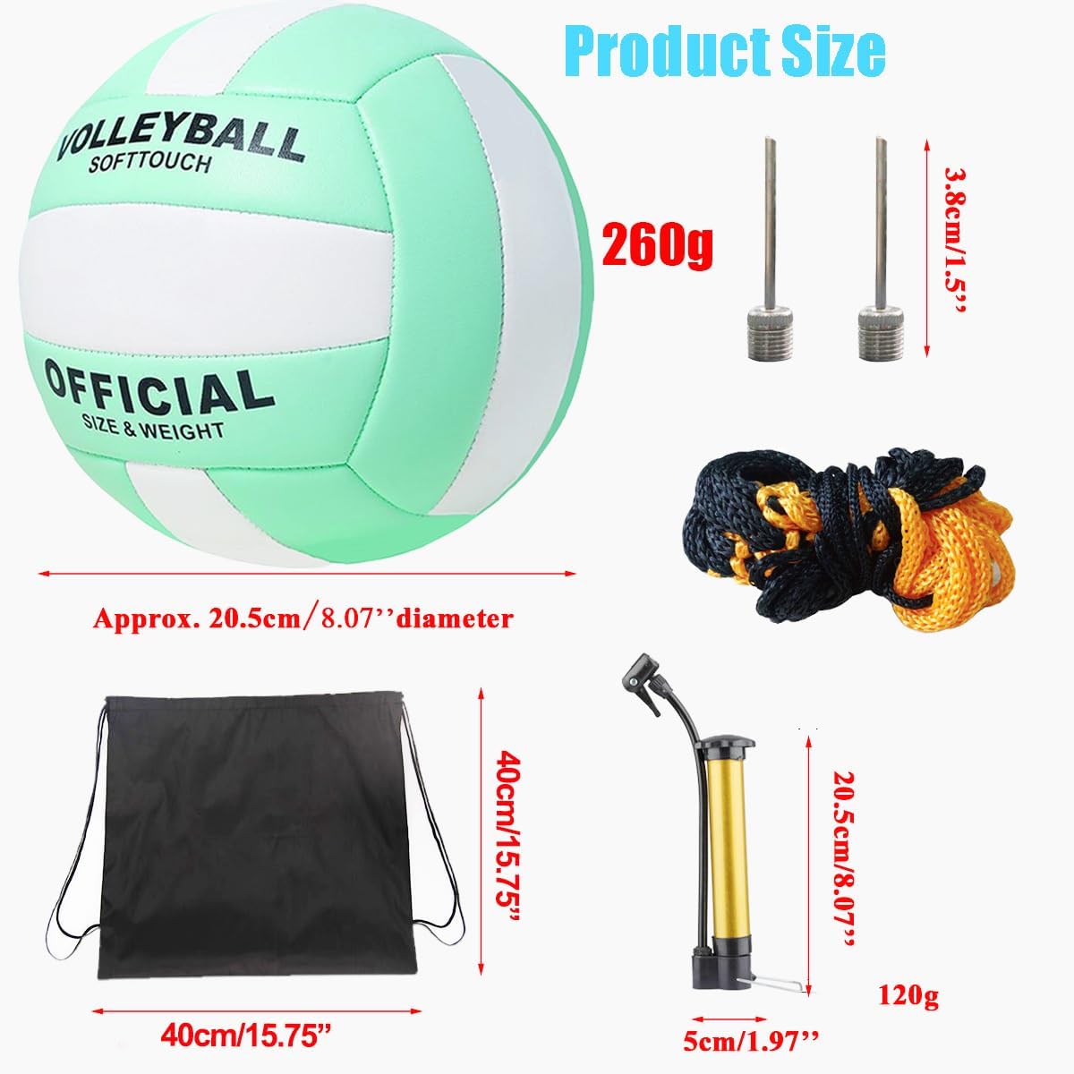 Voleibol Oficial Tamaño 5, Kit de voleibol, voleibol, voleibol suave, voleibol de playa, voleibol de piscina, voleibol para playa interior y