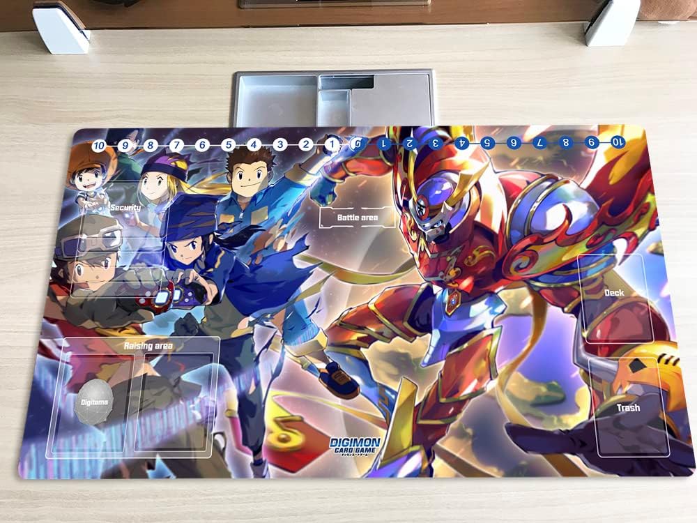 Tapete de juego Mlikemat Digimon DTCG Mat Susanoomon Duel TCG CCG OCG Trading Card Game Mat con zonas + bolsa gratis (ZD002-711-SM)