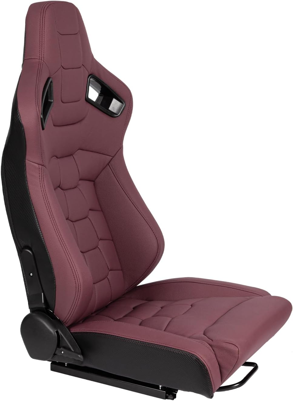 2 asientos de carreras, asientos universales de cuero de PVC con deslizadores de doble bloqueo para ajuste delantero y trasero, asientos de carreras