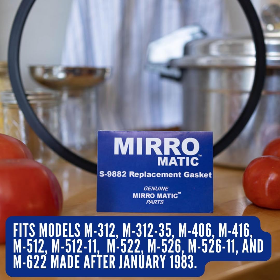 S-9882 – Junta de repuesto original para latas de presión Mirro para M-312, M-312-35, M-406, M-416, M-512, M-512-11, M-522, M-526, M-526-11, M-622