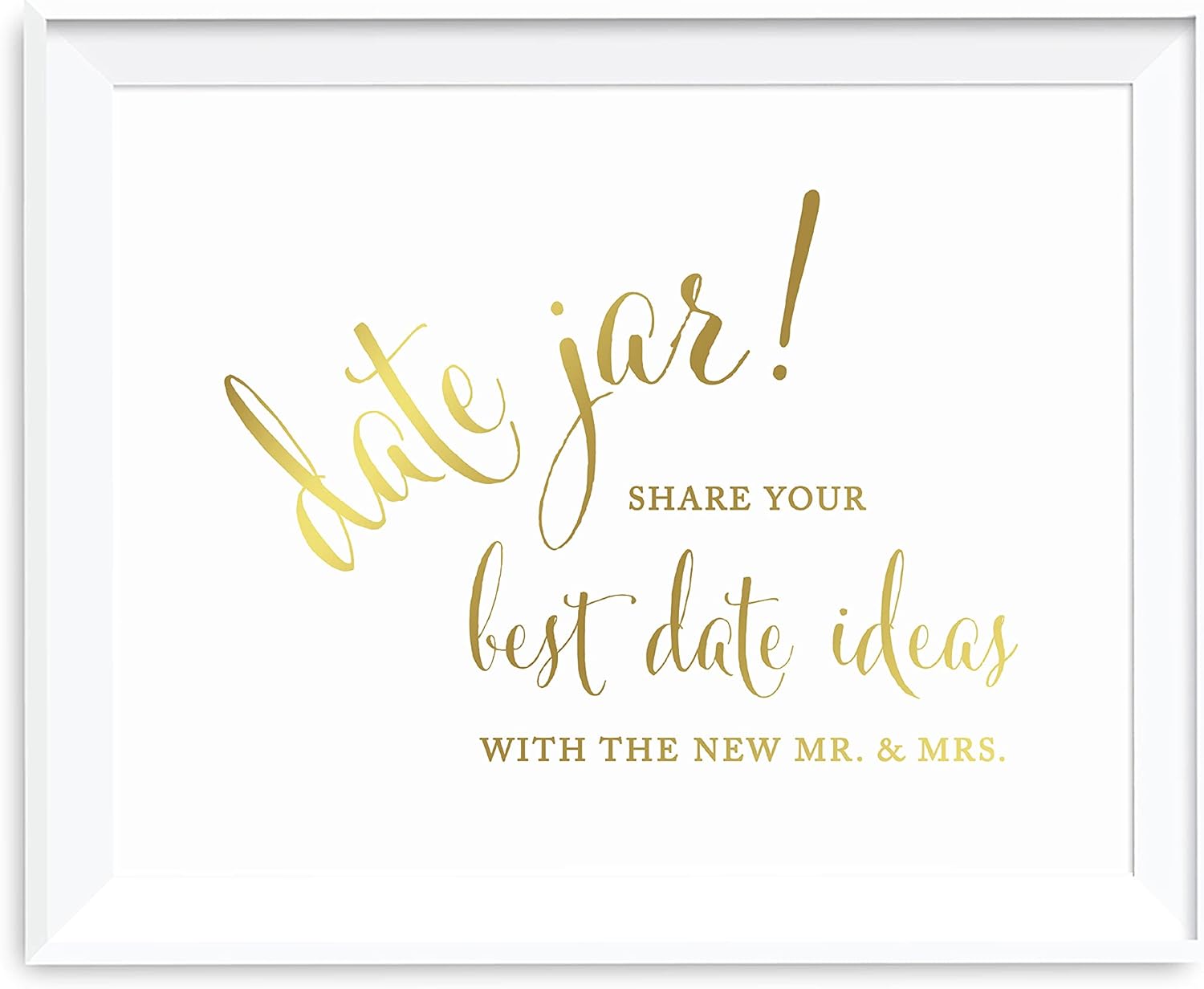 Andaz Press invitaciones para bodas, impresión en dorado metalizado, set 1, Actividad fecha de jarro