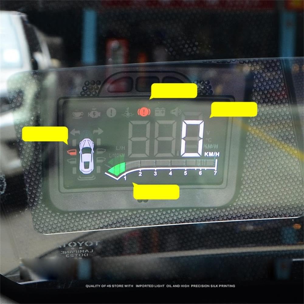 HIGH FLYING Para Toyota 4Runner 2014-2023 Accesorios para el interior del automóvil Pantalla frontal HUD Dispositivo digital electrónico Negro Un
