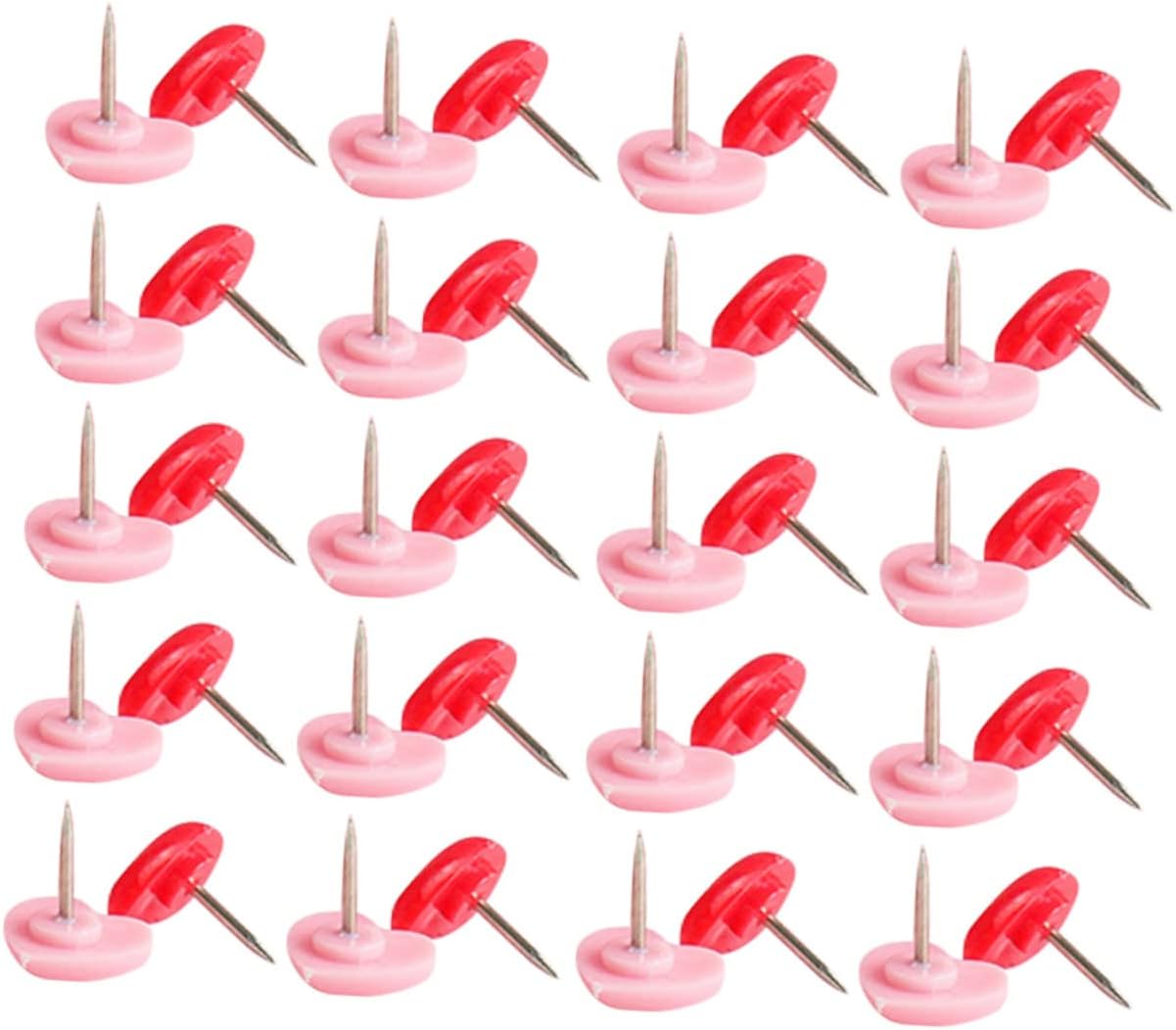 Abaodam 4 Boxes Thumbtack Wall Push Pin Map Decorative Push Pin Heart Shape Pushpin Cute Thumb Tacks Work Desk Accessories Decorative Thumb Tacks
