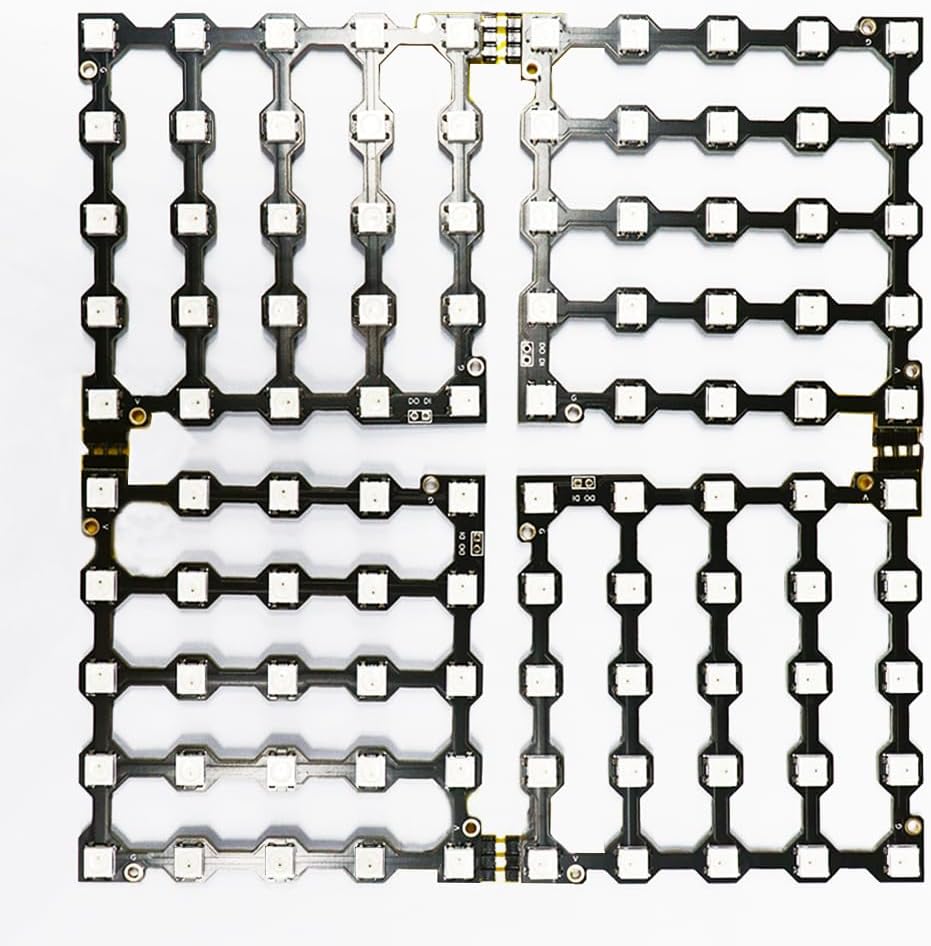 Treedix WS2812B 5050 RGB LED tablero de luz LED Kit de luz LED DIY cuadrado LED digital direccionable individualmente 5x5x5 para niños y