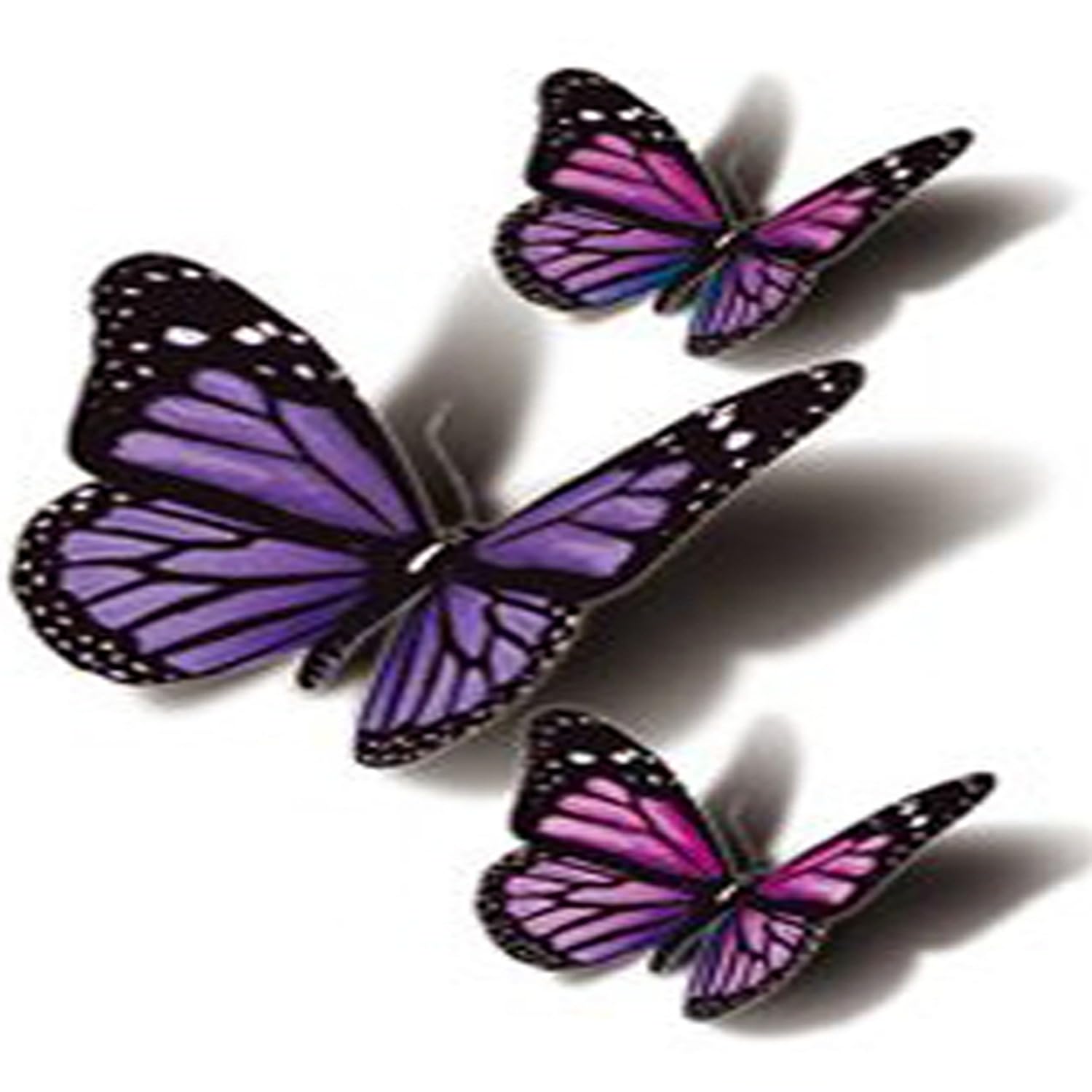 Simply Inked Mini mariposas – Tatuaje 3D, tatuaje temporal 3D de diseñador para niñas, niños, hombres y mujeres, etiqueta engomada impermeable