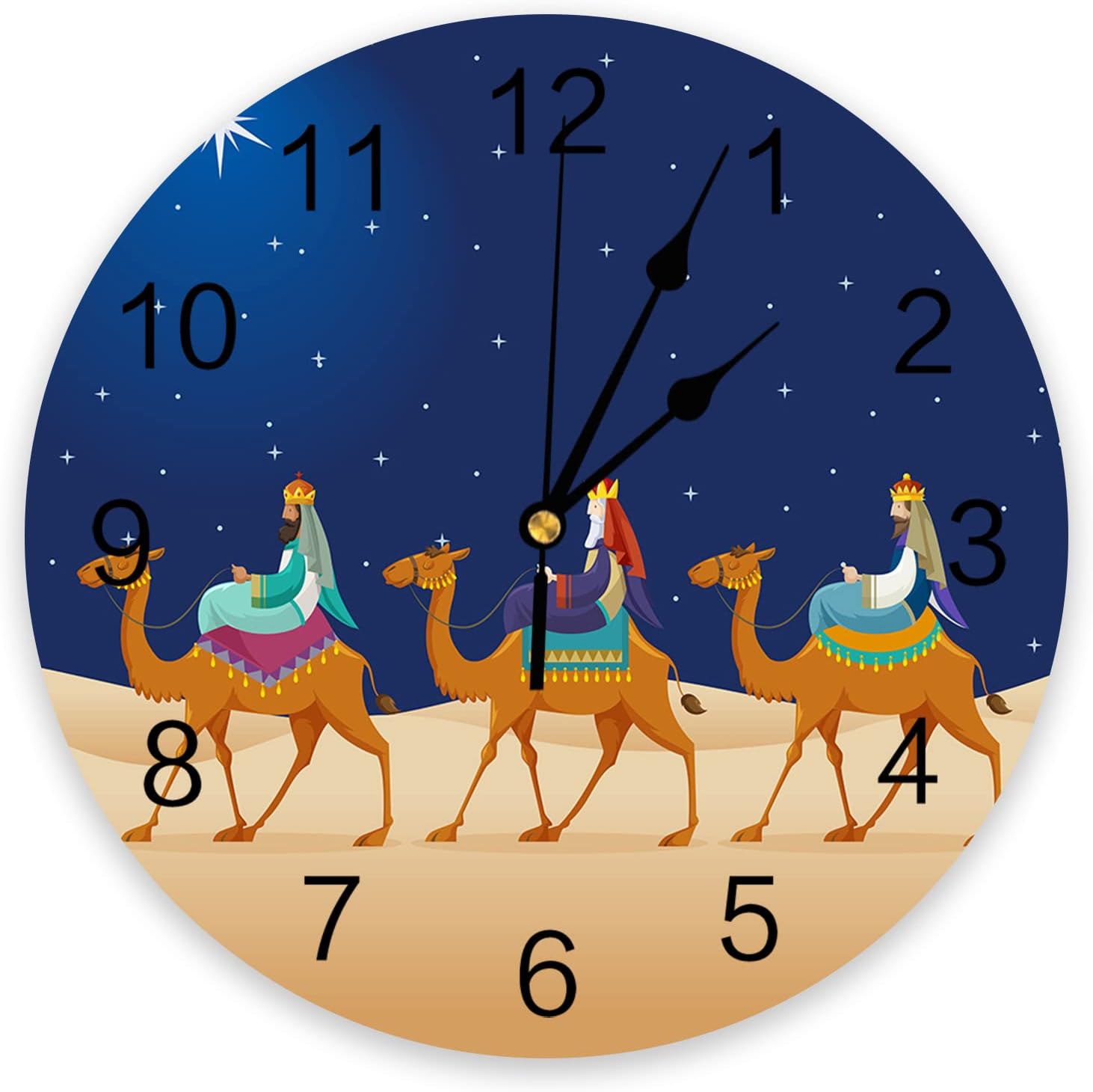 Silent – Reloj de pared decorativo sin tictac para cocina, dormitorio, baño, oficina, sala de estar, lavandería, hogar, funciona con pilas, reloj de