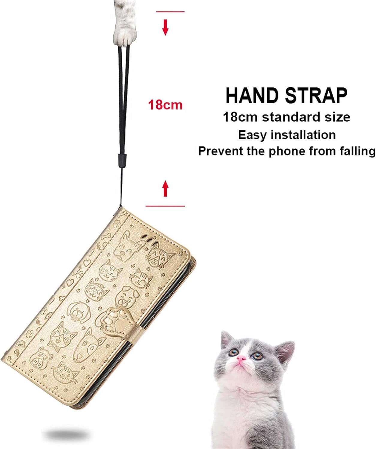 Funda tipo cartera de piel sintética para Moto G Stylus 5G 2023, diseño de perros y gatos con cierre magnético y ranuras para tarjetas de efectivo