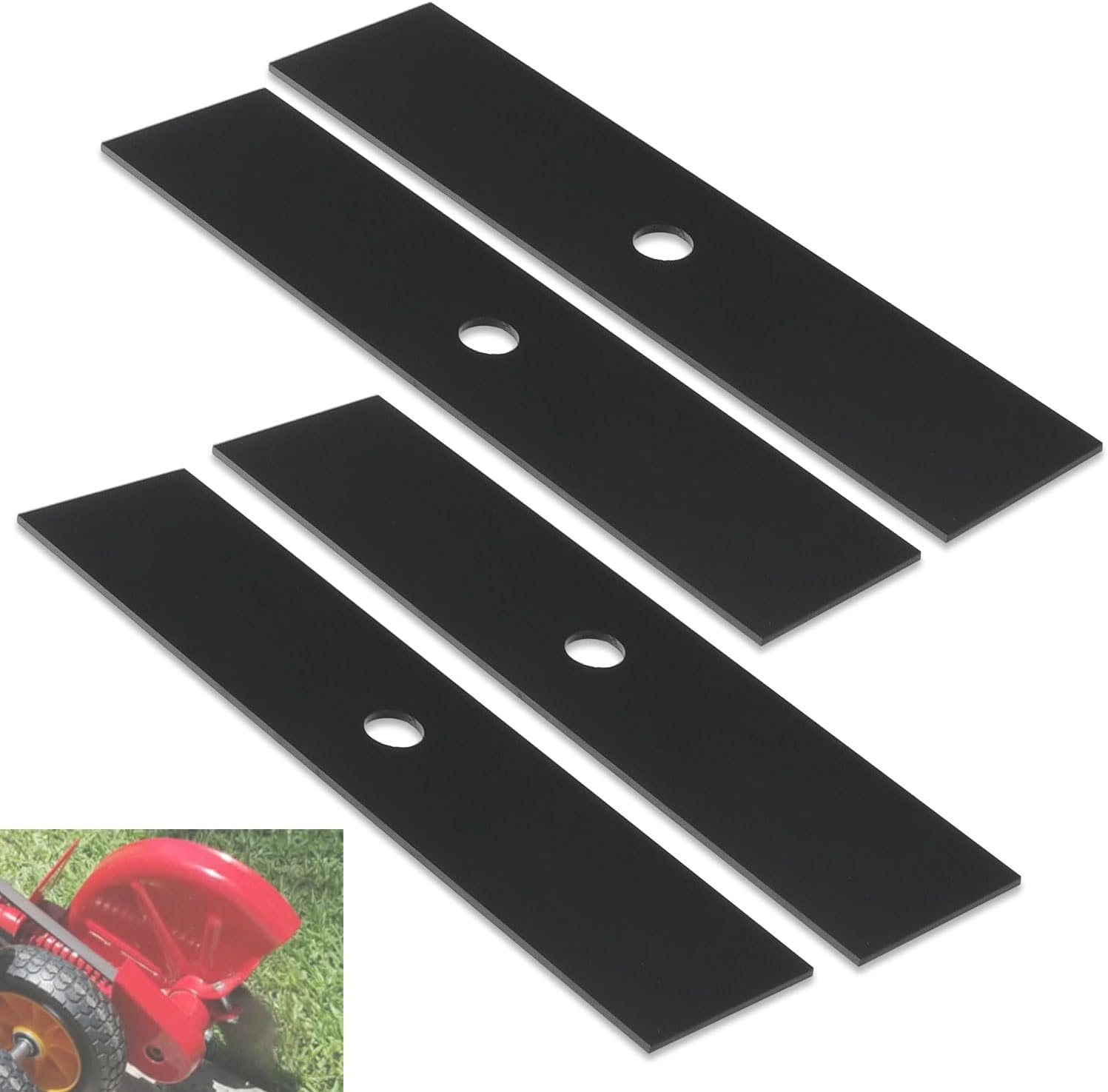 Paquete de 4 cuchillas de bordeadora de orificio central de 9 x 2 pulgadas con 12 pulgadas 2059, para bordes Mclane & Power Trim para bordes