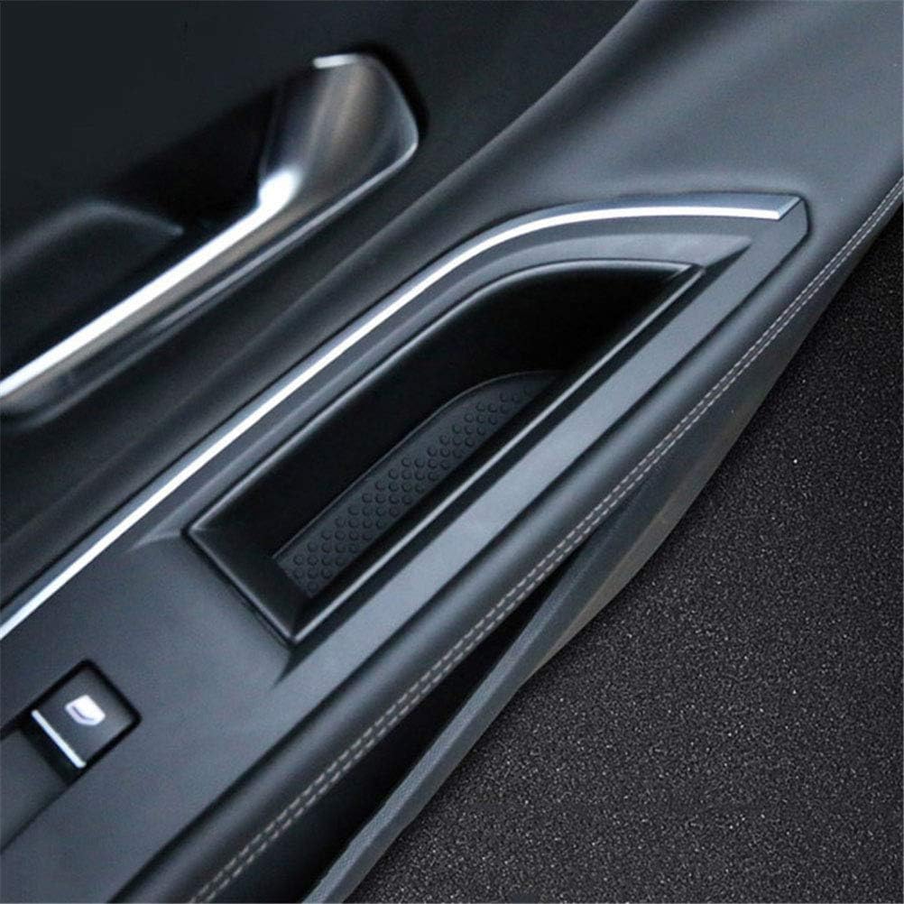 AUTOXBERT Accesorios de coche, 1 par de manijas de puerta delantera, caja de almacenamiento secundaria, bandeja de contenedor de paleta con