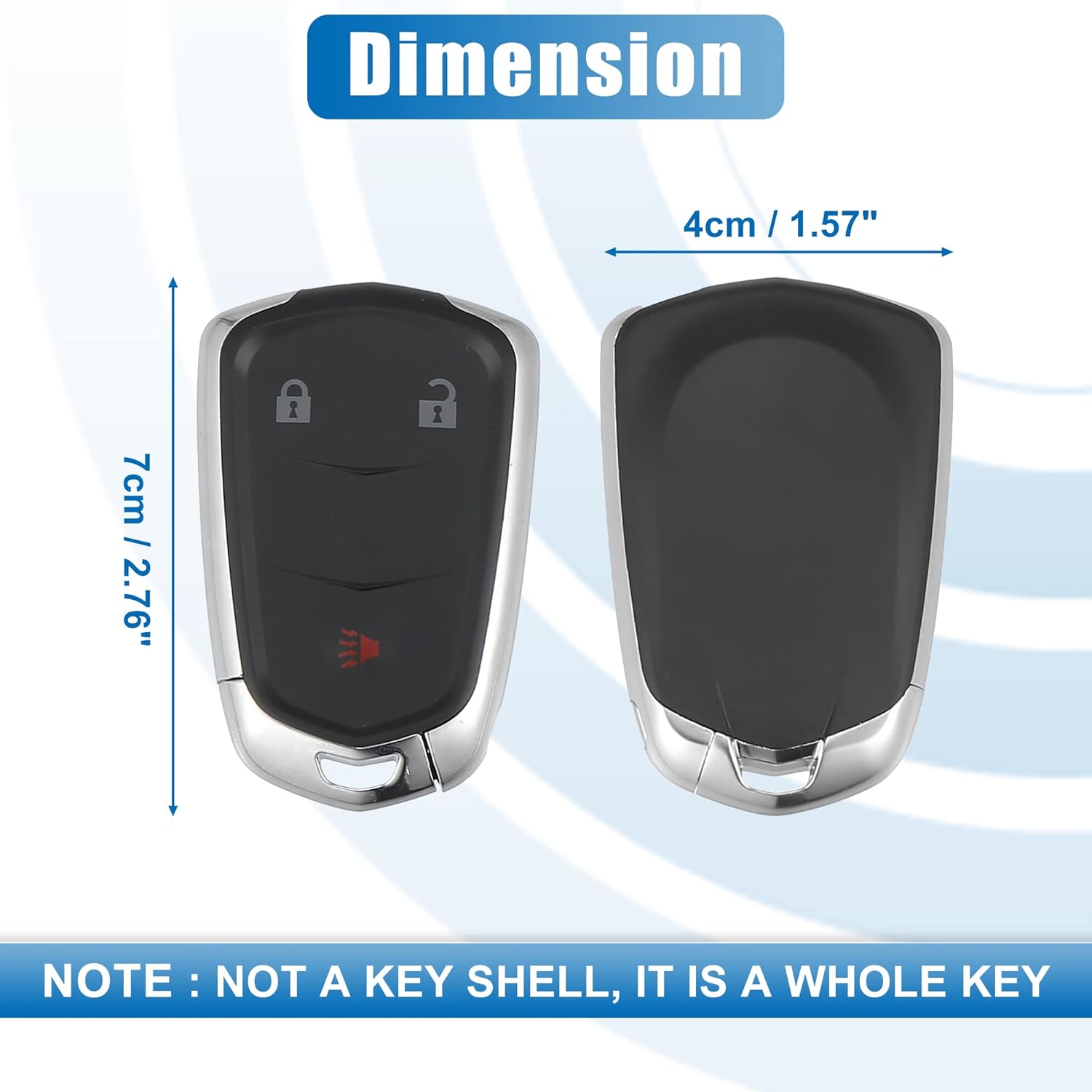 X AUTOHAUX HYQ2AB – Llavero de repuesto para automóvil de 3 botones sin llave, control remoto para Cadillac SRX 2015-2016 315MHz