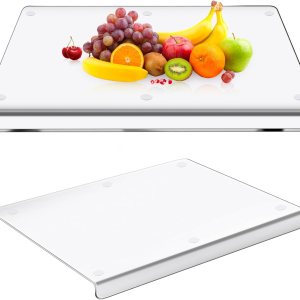 Tabla de cortar acrílica para encimera de cocina, tabla de cortar gruesa mejorada con borde para proteger encimeras del hogar o restaurante (17 x 13 Tabla de cortar acrílica para encimera de cocina, tabla de cortar gruesa mejorada con borde para proteger encimeras del hogar o restaurante (17 x 13