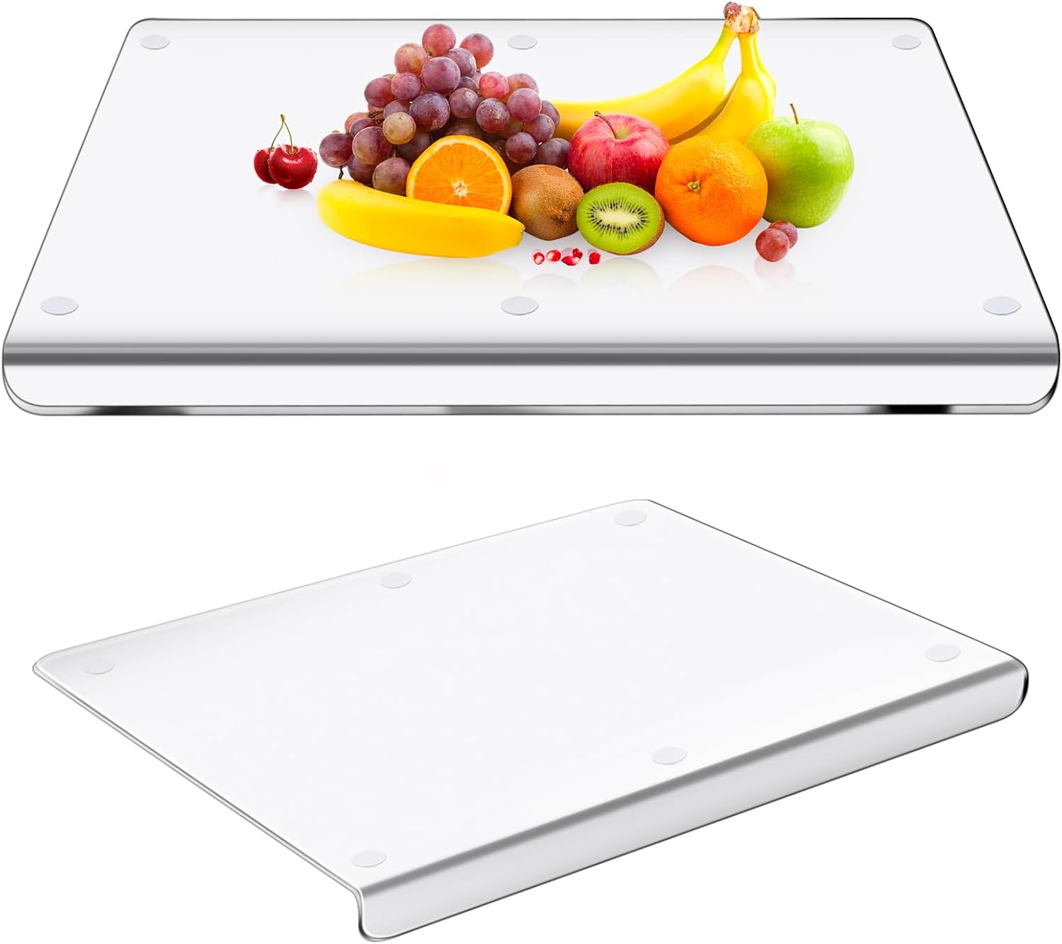 Tabla de cortar acrílica para encimera de cocina, tabla de cortar gruesa mejorada con borde para proteger encimeras del hogar o restaurante (17 x 13
