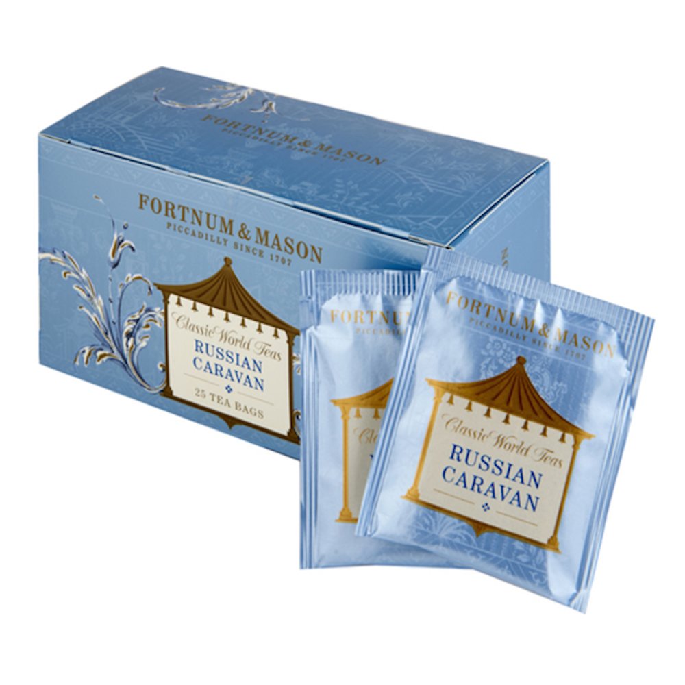 Fortnum and Mason British Tea, Russian Caravan 25 bolsas de té (paquete de 1)