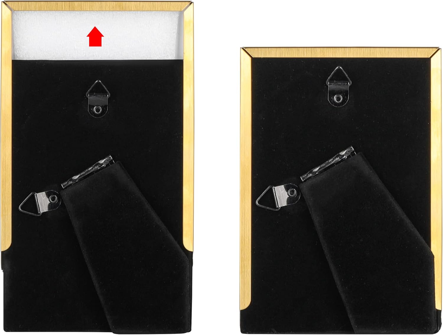 Bowenturbo Marco de fotos de metal de 3.5 x 5 pulgadas, vertical u horizontal, estilo liso, para mesa de pared, borde fino, bonito regalo para el